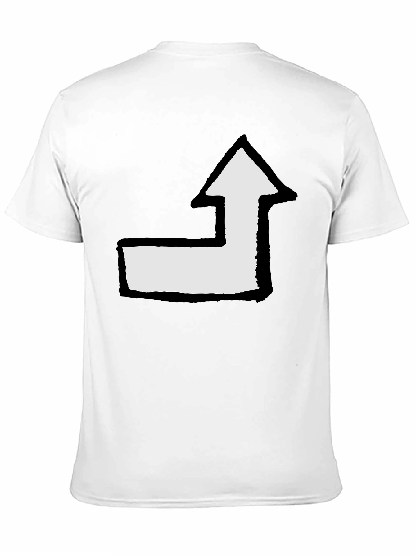 Arrow Graphic Tee - Black Cotton Casual T-Shirt