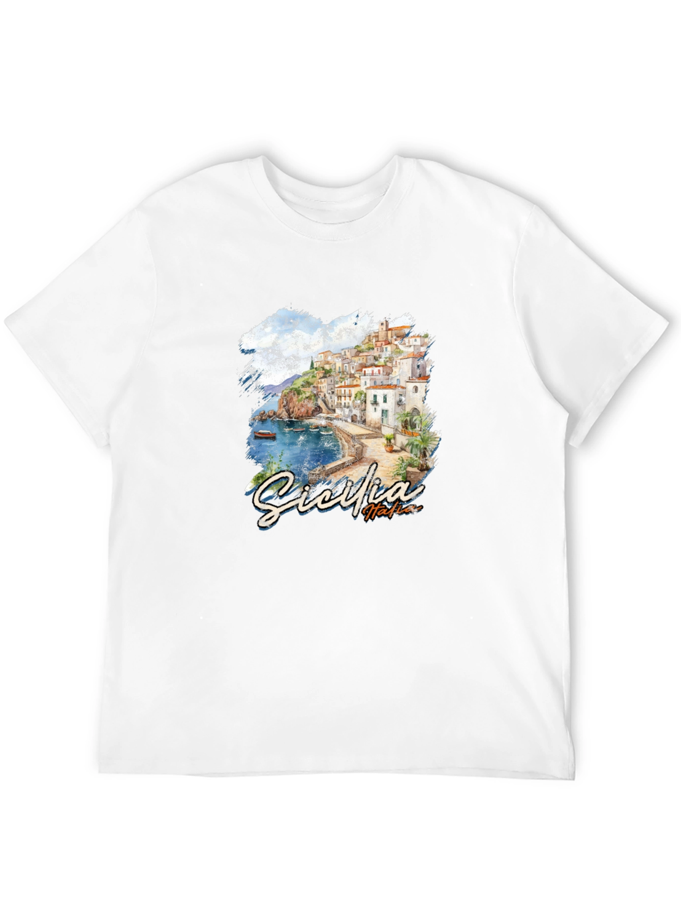 Sicilia Italia Graphic T-Shirt - Black