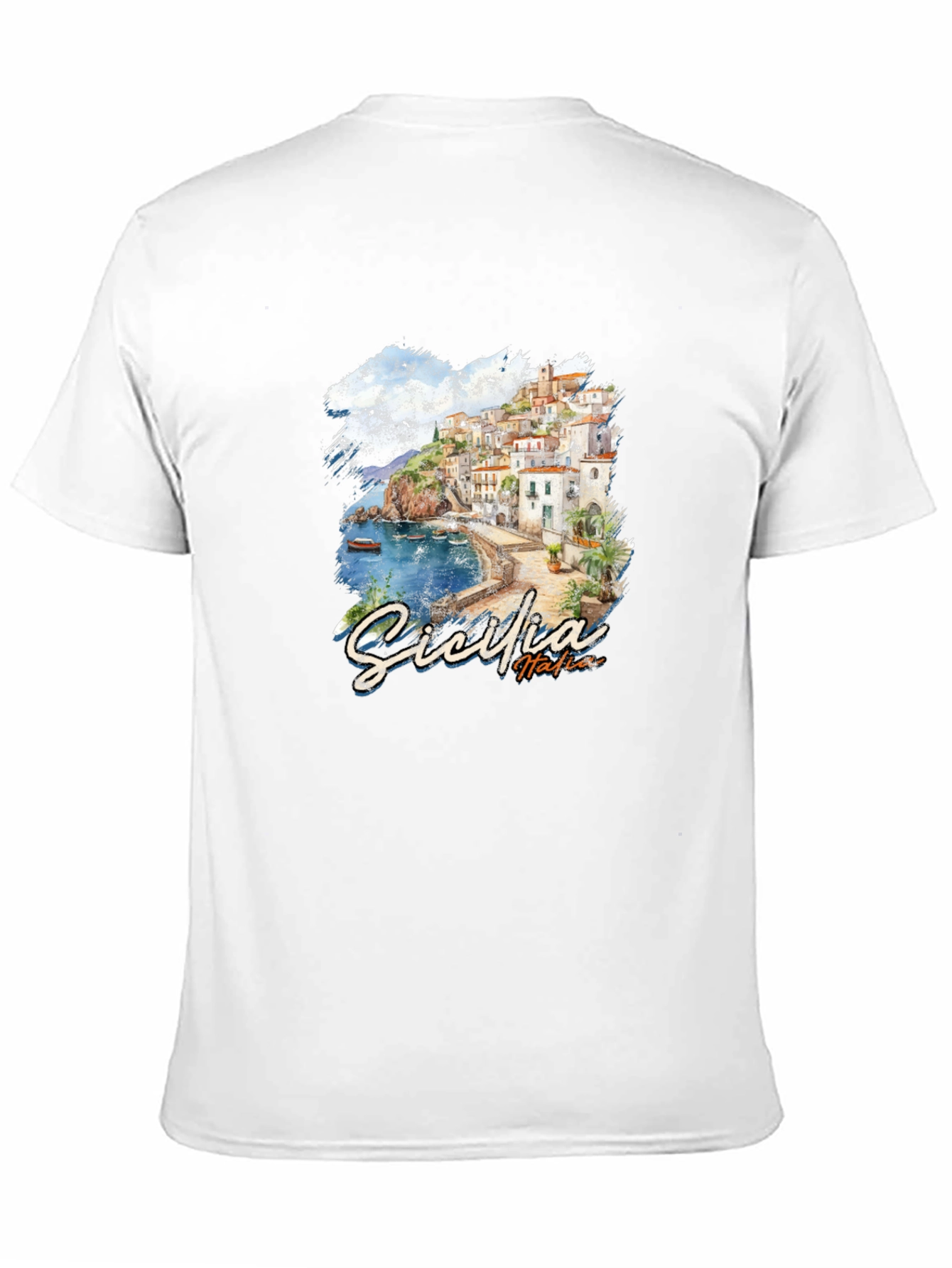 Sicilia Italia Graphic T-Shirt - Black
