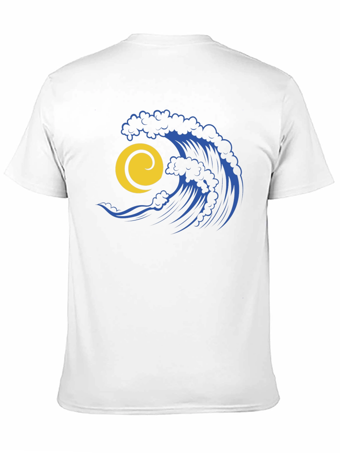 Ocean Wave Graphic Tee - Stylish Black Cotton T-Shirt