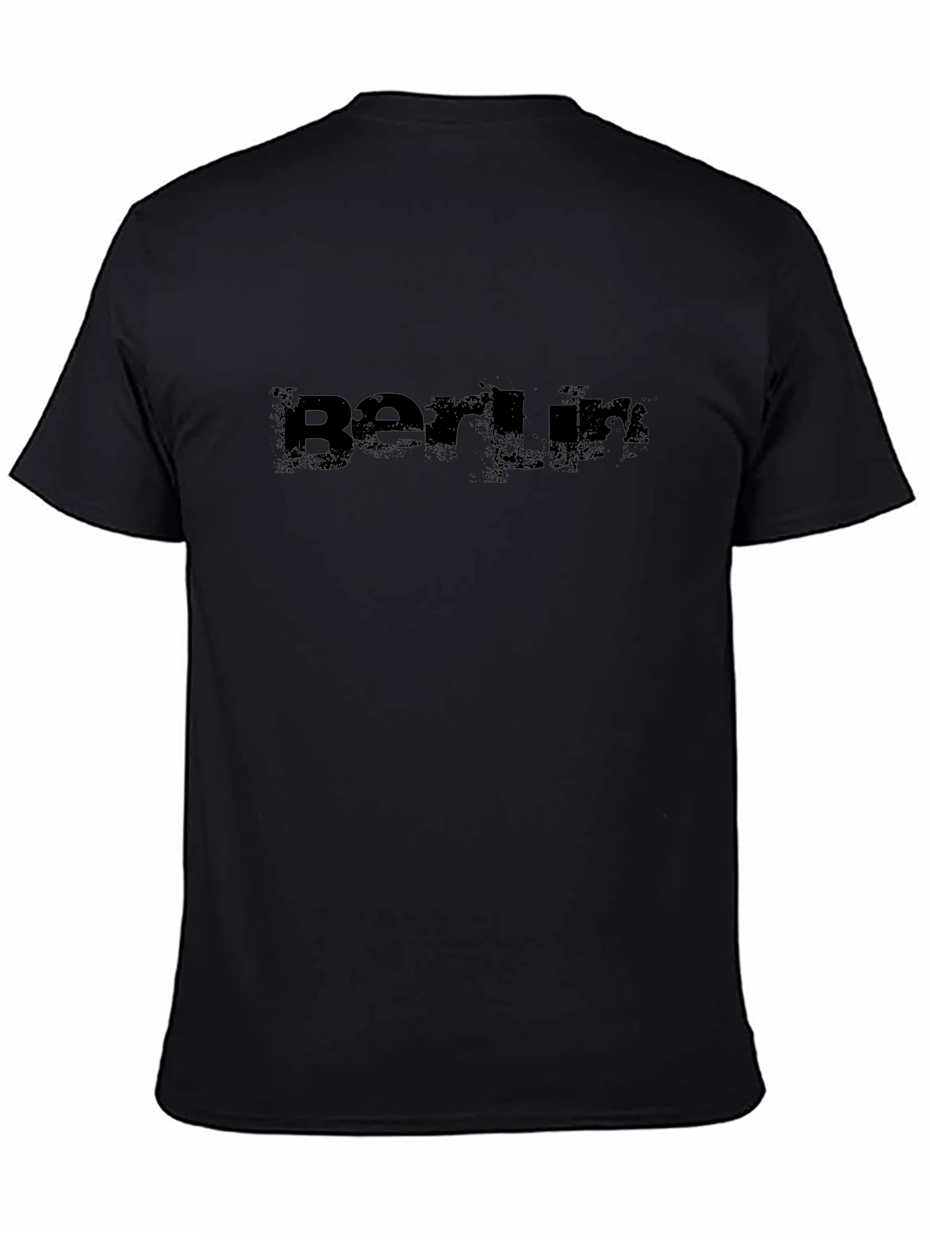 Berlin Graphic Tee - Distressed Print Black T-Shirt