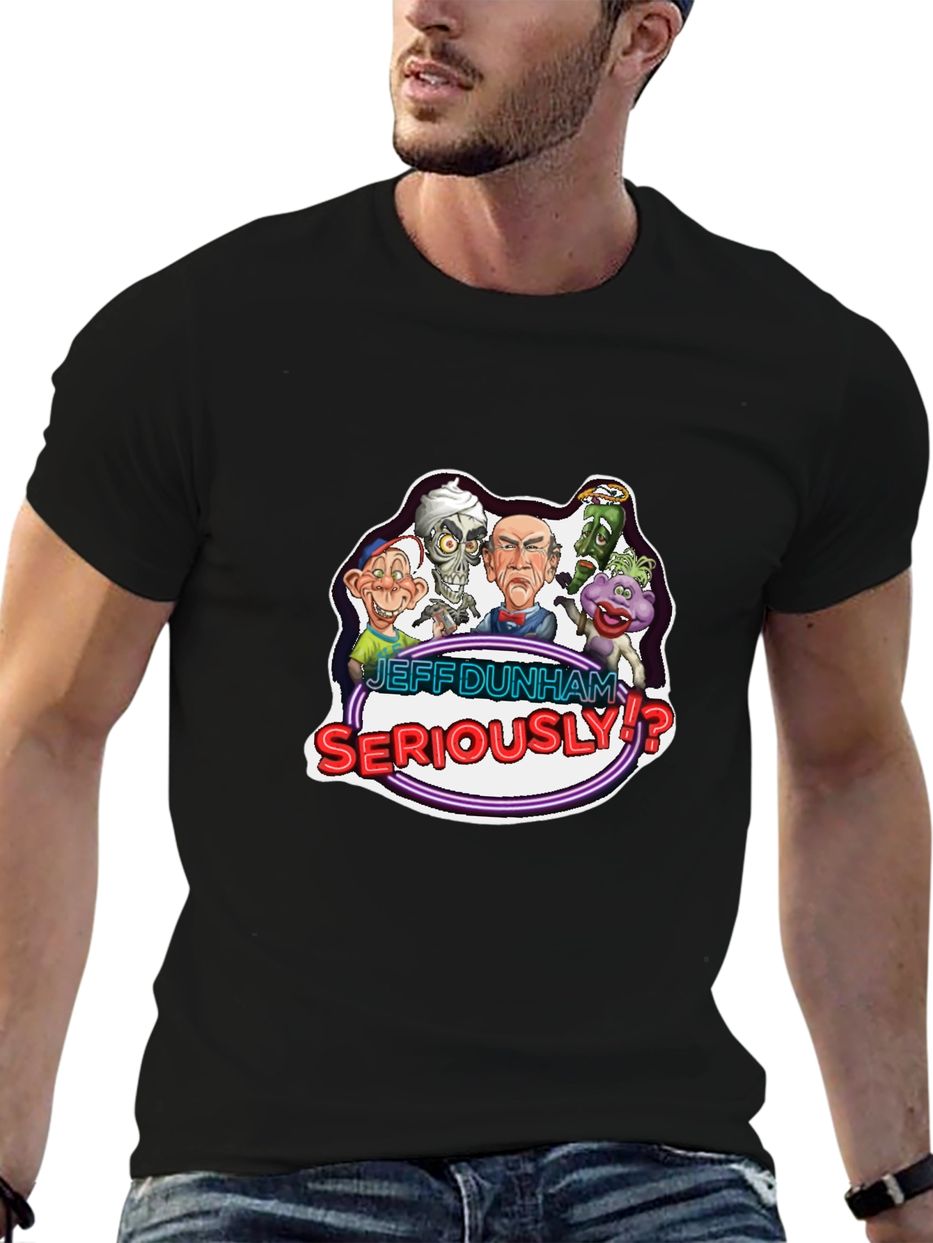 Jeff Dunham Seriously!? Black T-Shirt