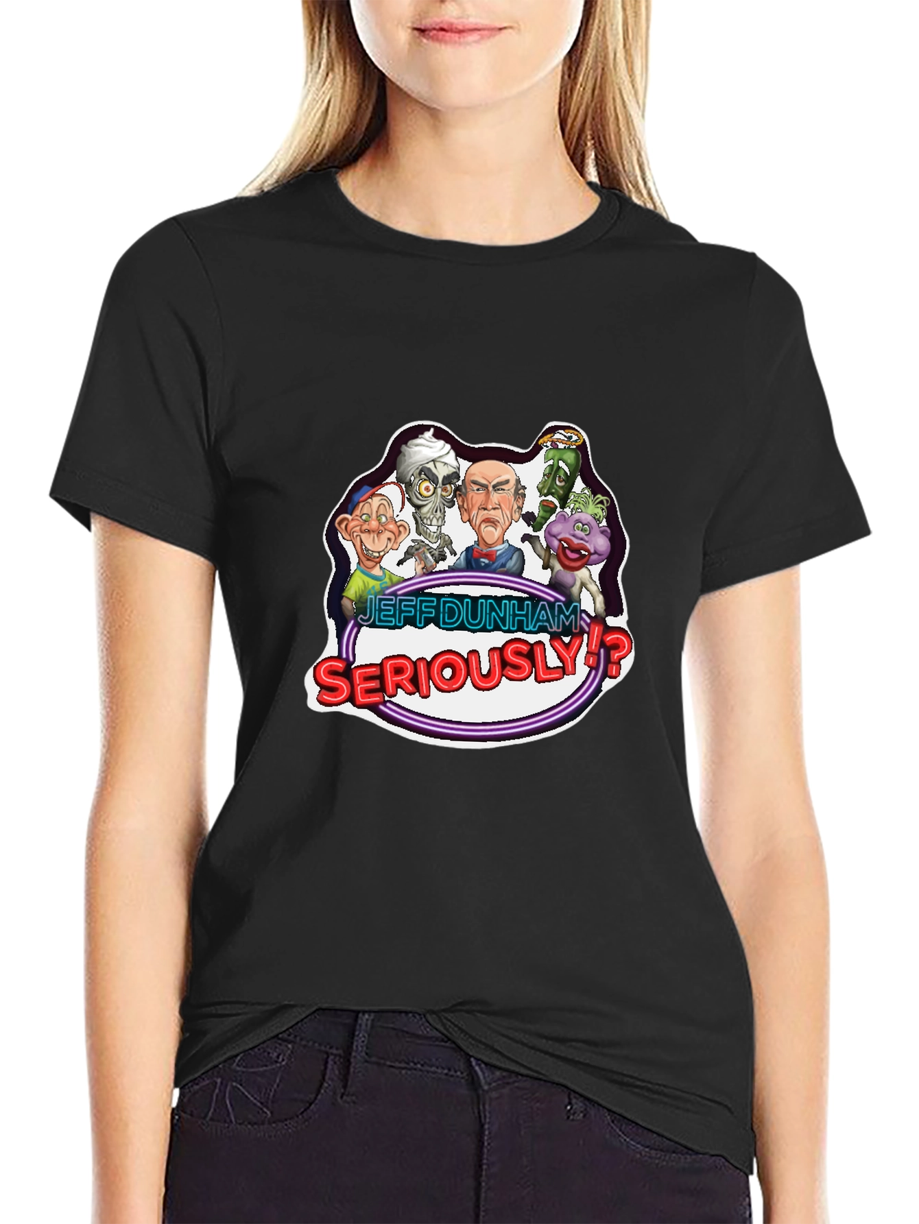 Jeff Dunham Seriously!? Black T-Shirt