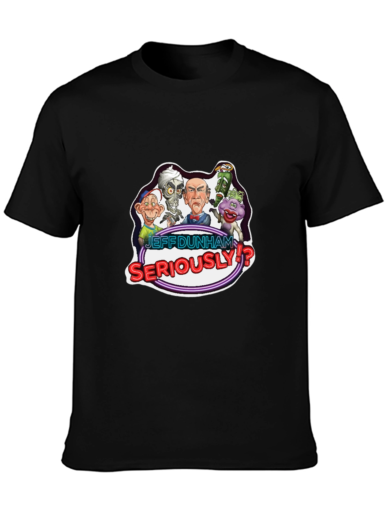 Jeff Dunham Seriously!? Black T-Shirt