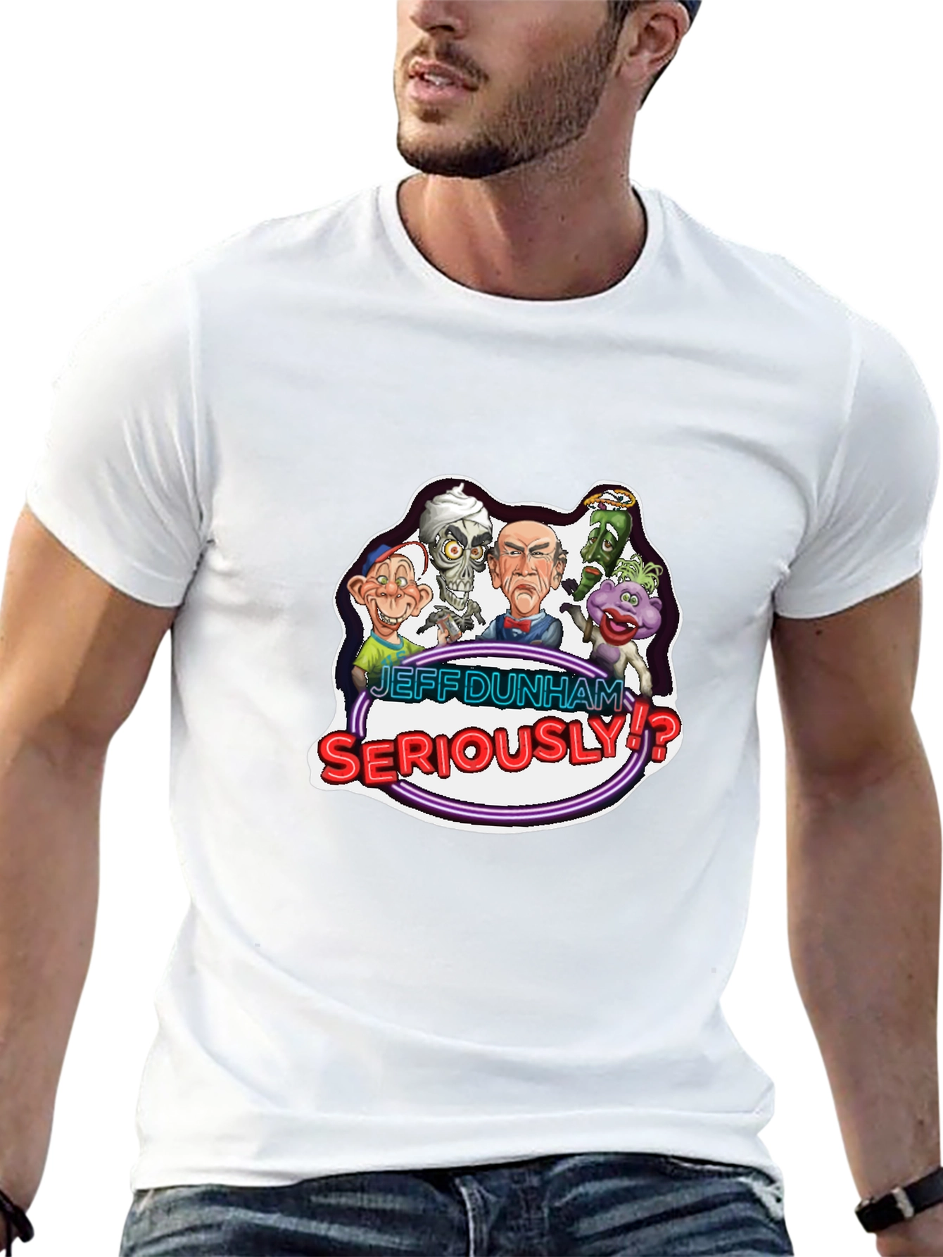 Jeff Dunham Seriously!? Black T-Shirt