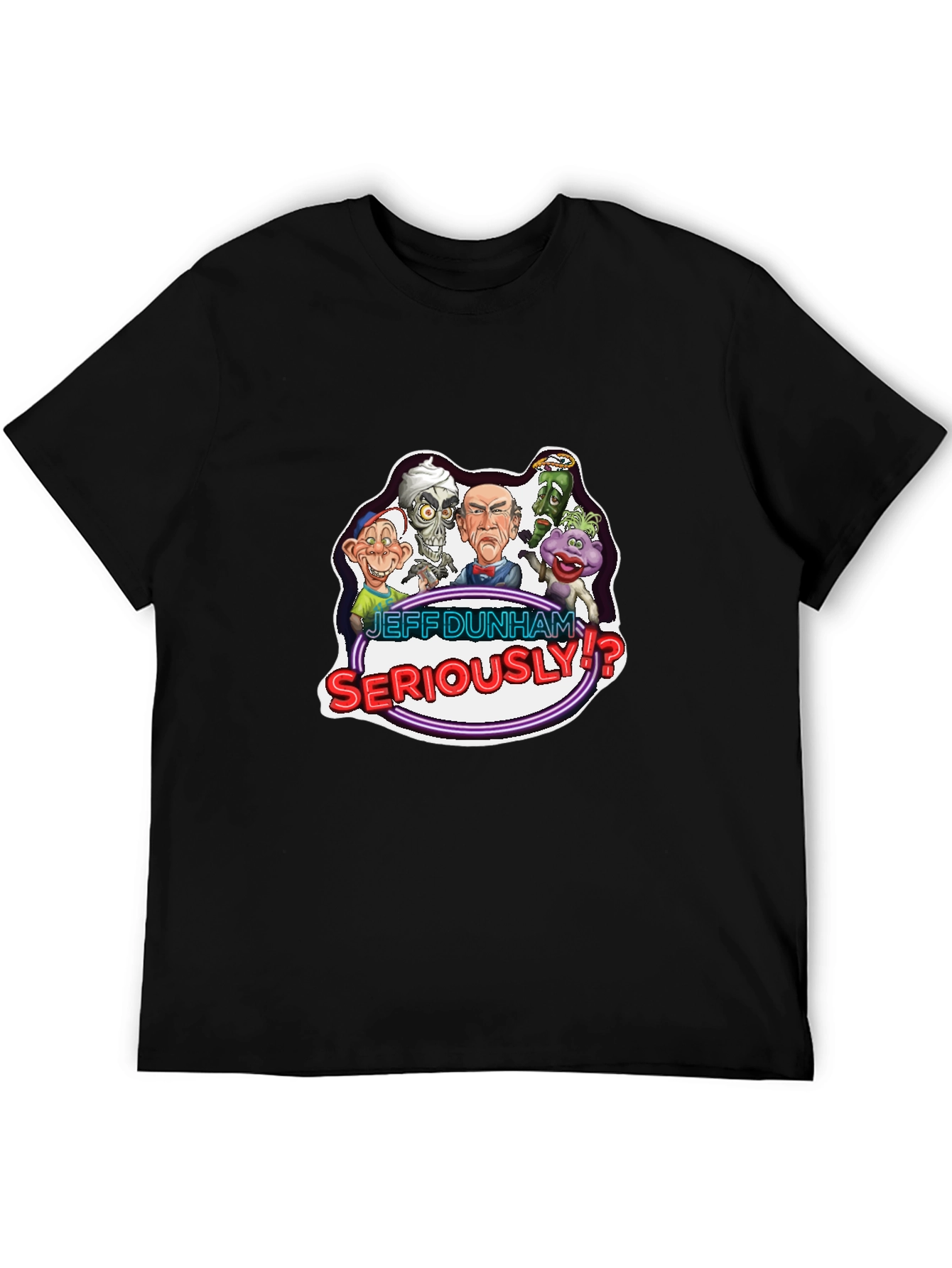 Jeff Dunham Seriously!? Black T-Shirt