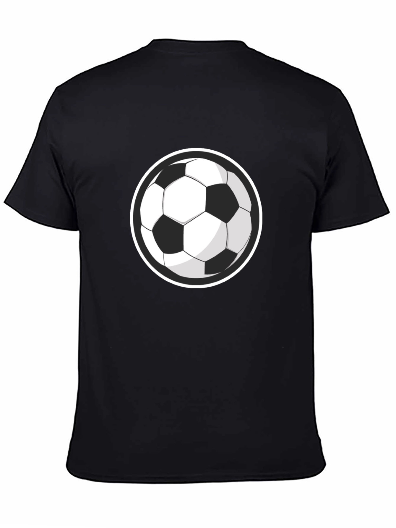 Black Soccer Ball Graphic Tee - Sporty Style