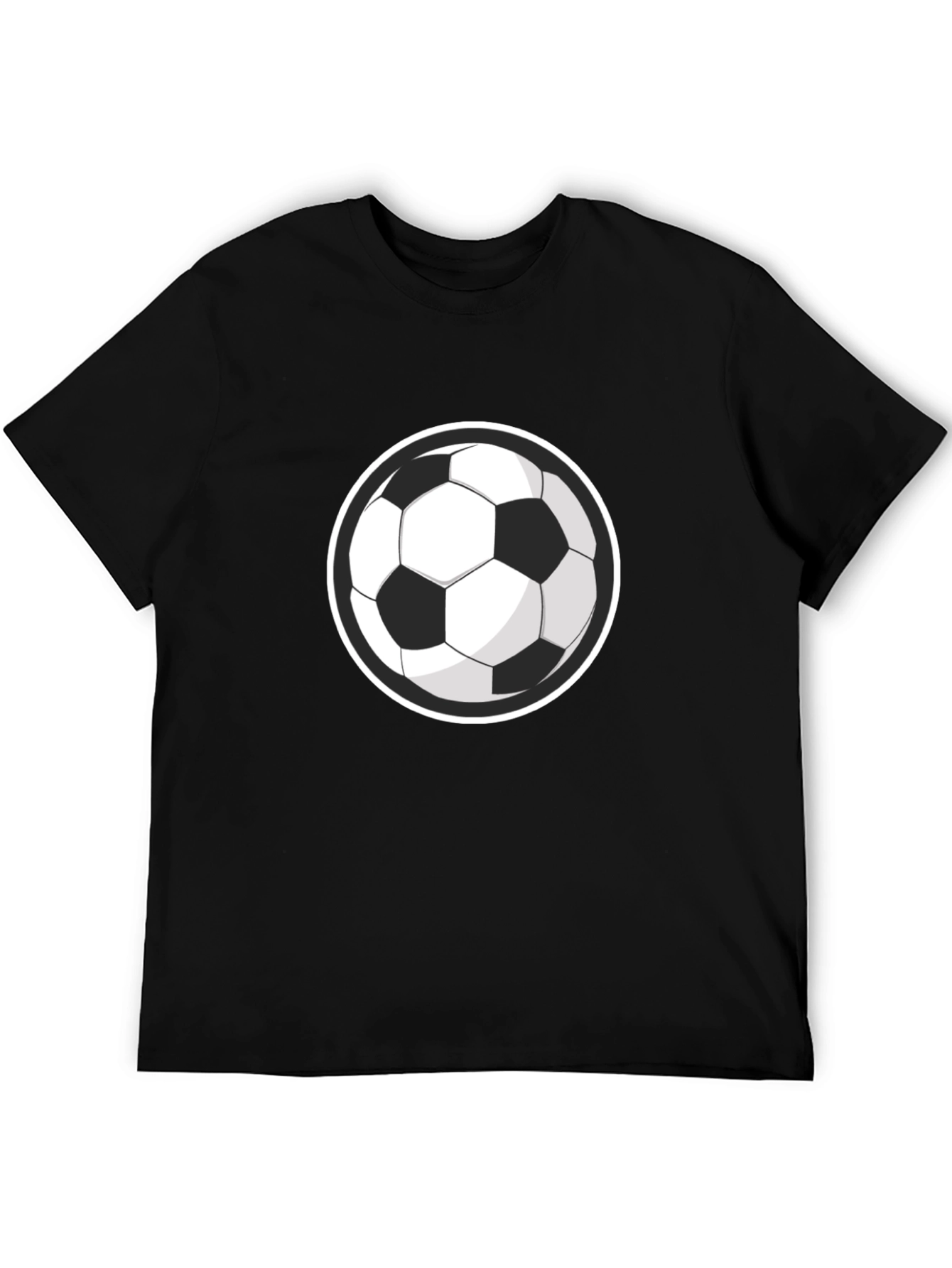 Black Soccer Ball Graphic Tee - Sporty Style