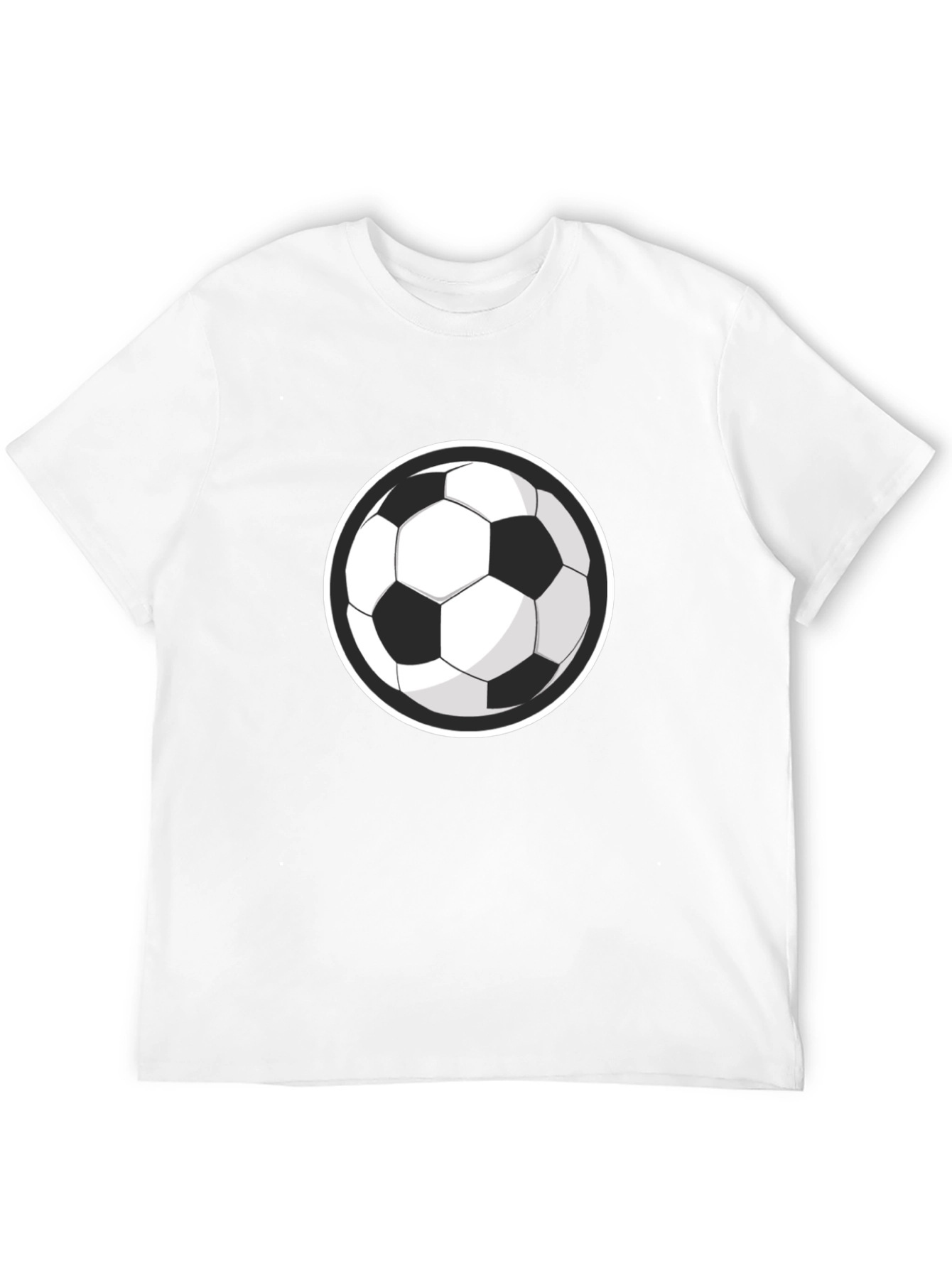 Black Soccer Ball Graphic Tee - Sporty Style