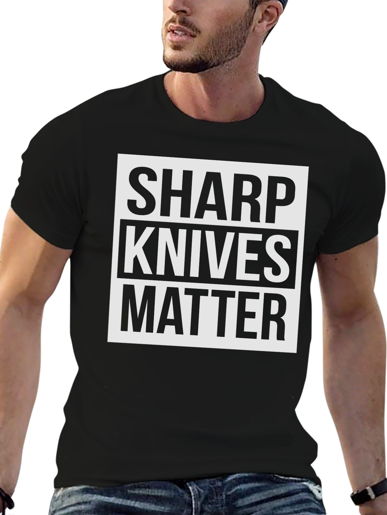 Sharp Knives Matter Graphic Tee - Bold Statement T-Shirt