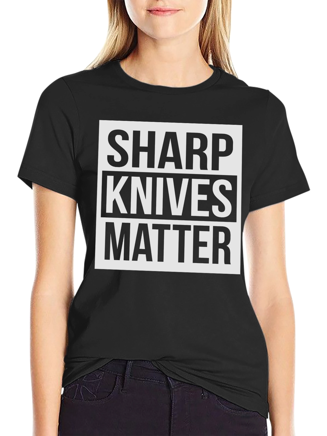 Sharp Knives Matter Graphic Tee - Bold Statement T-Shirt