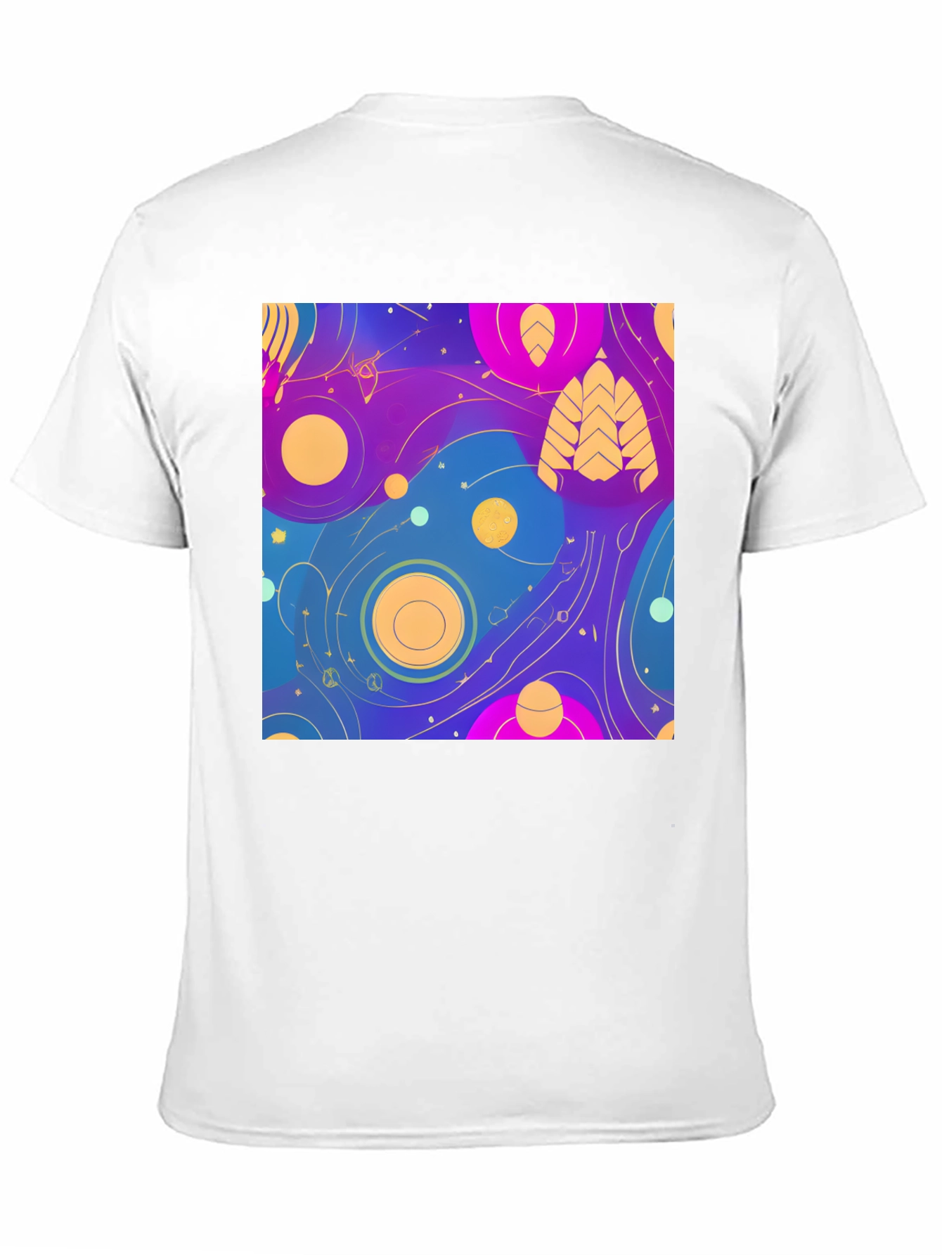 Abstract Galaxy Print Black T-Shirt
