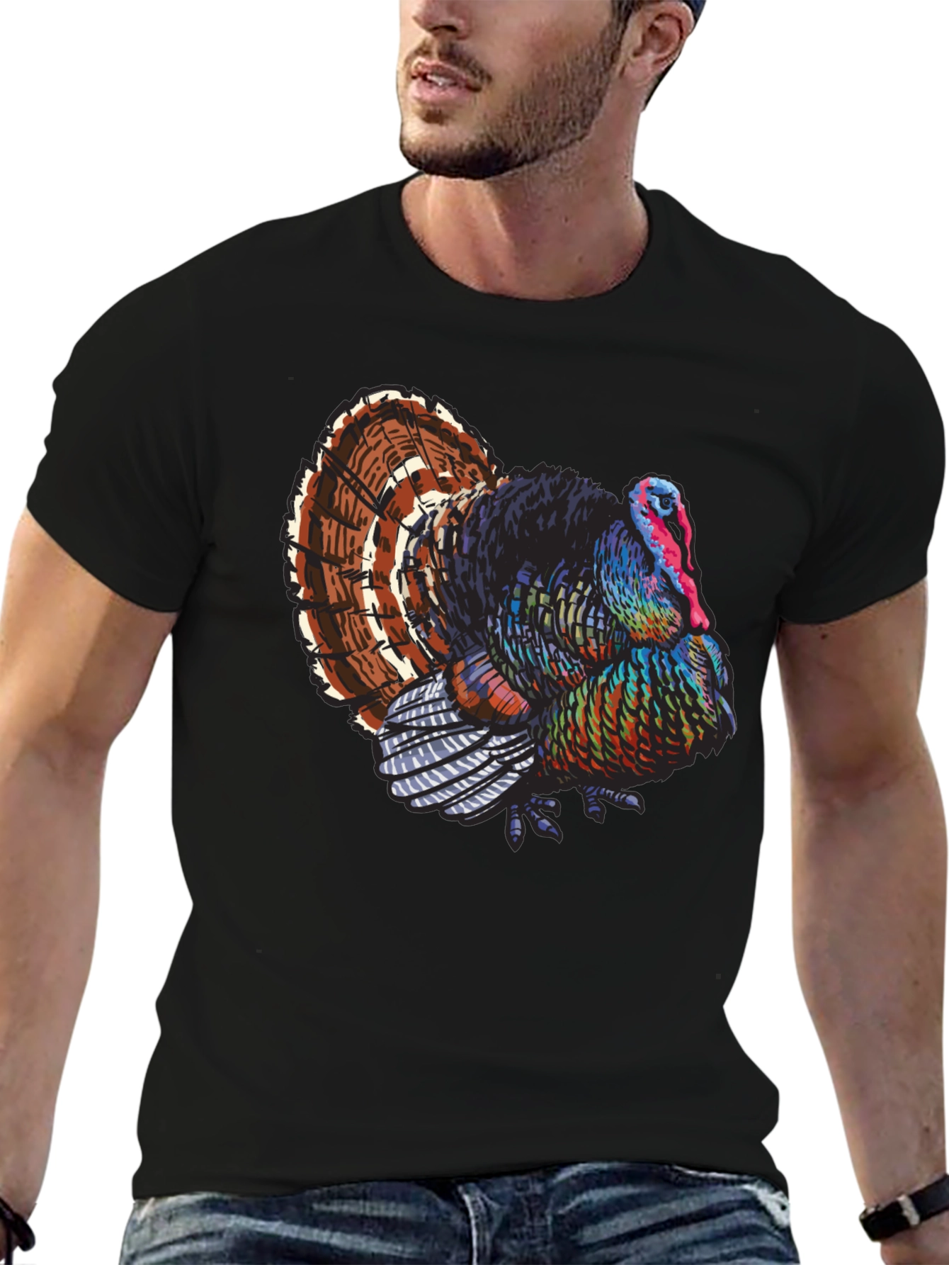 Turkey Graphic Tee - Thanksgiving Holiday Shirt