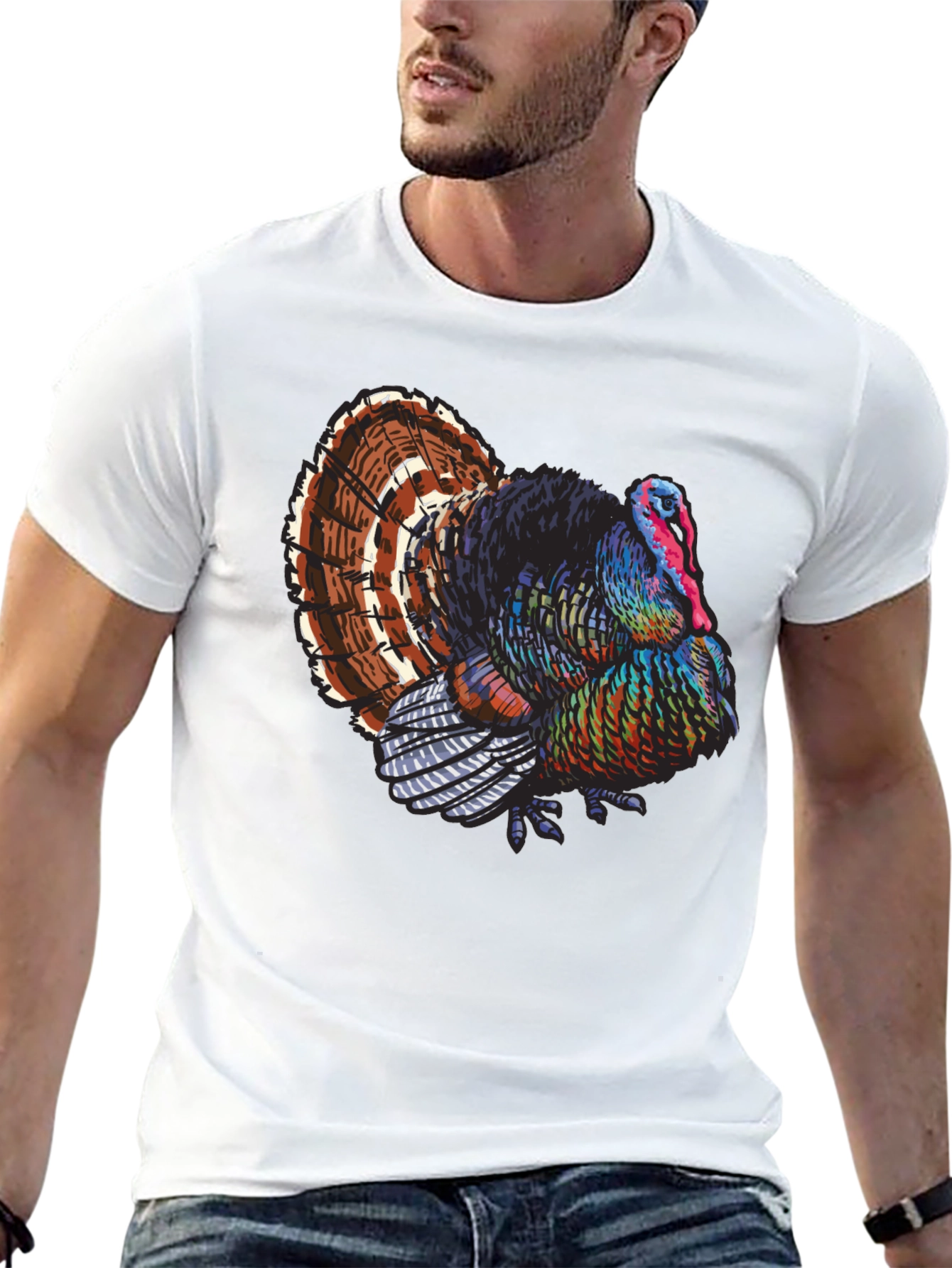 Turkey Graphic Tee - Thanksgiving Holiday Shirt