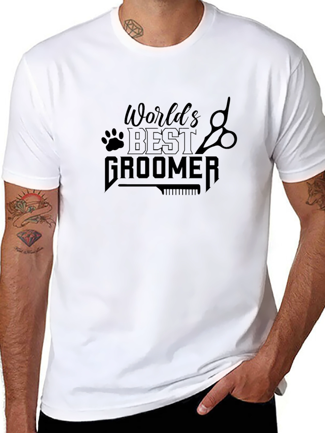 Worlds Best Groomer Black T-Shirt