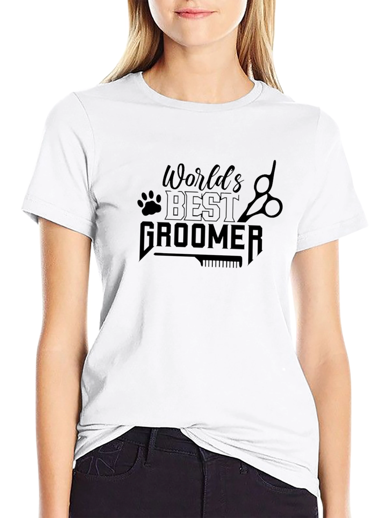 Worlds Best Groomer Black T-Shirt