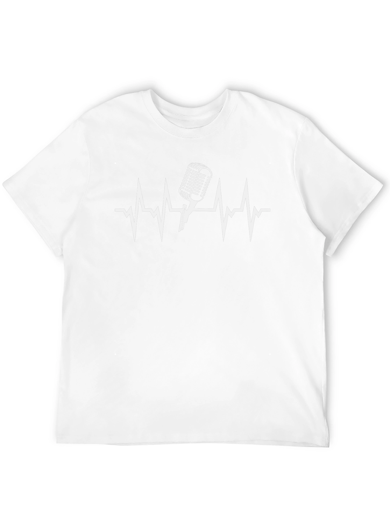 Heartbeat Microphone Black T-Shirt