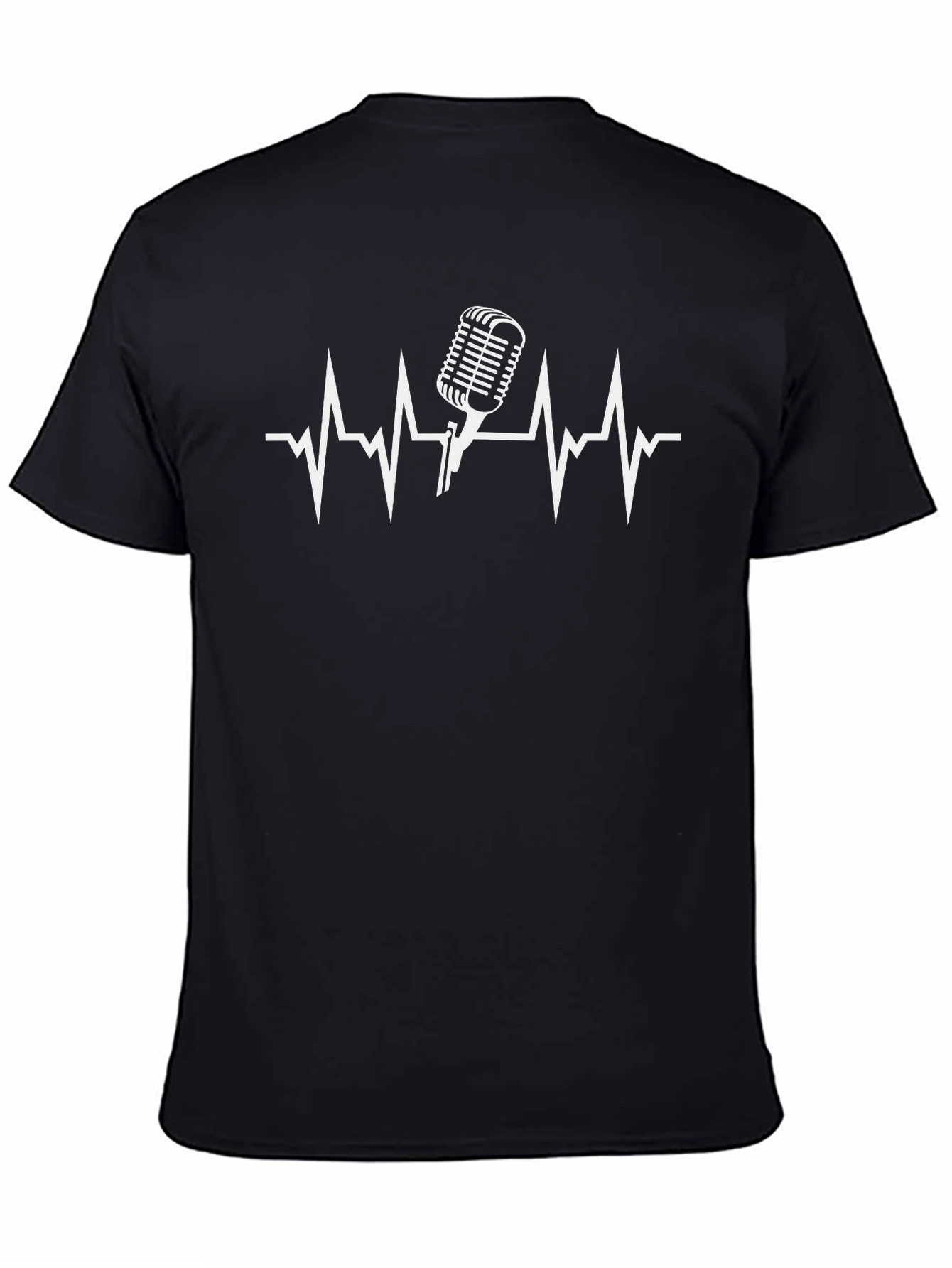 Heartbeat Microphone Black T-Shirt