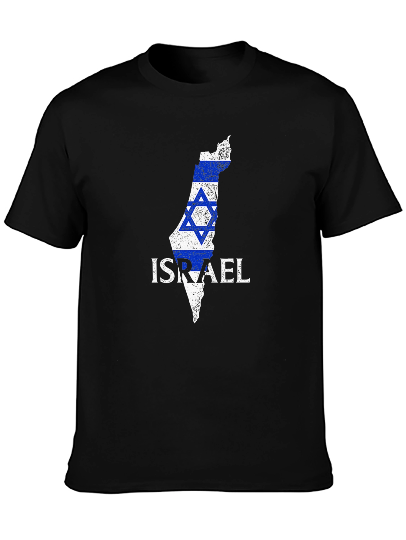 Israel Flag Map T-Shirt - Patriotic Design