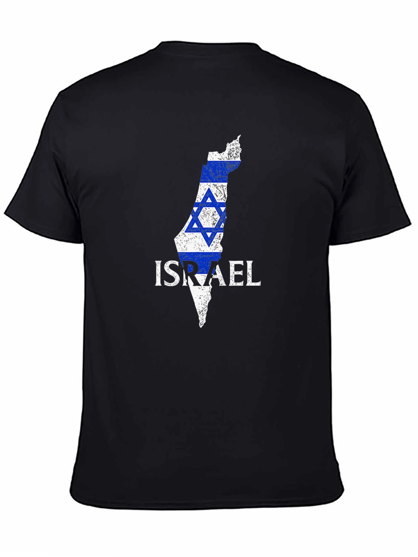 Israel Flag Map T-Shirt - Patriotic Design