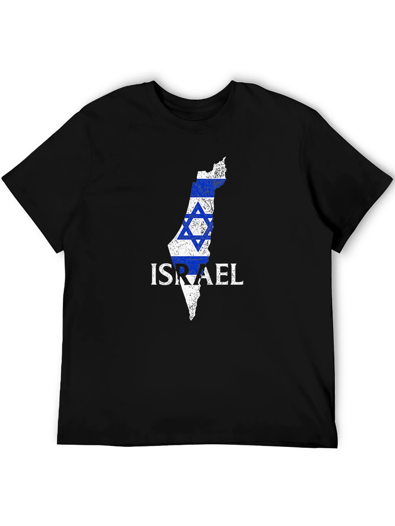 Israel Flag Map T-Shirt - Patriotic Design