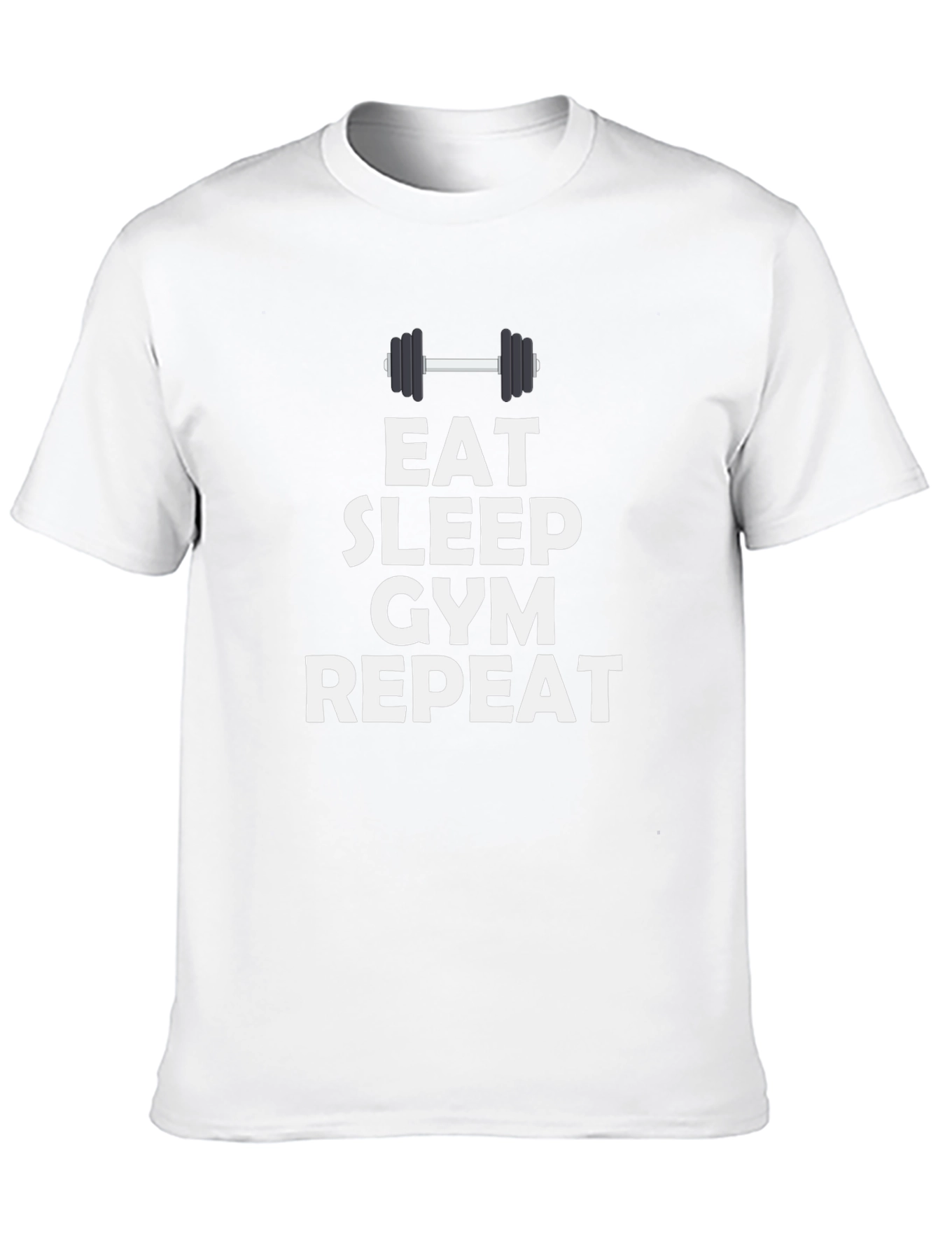 Eat Sleep Gym Repeat Black Graphic Tee