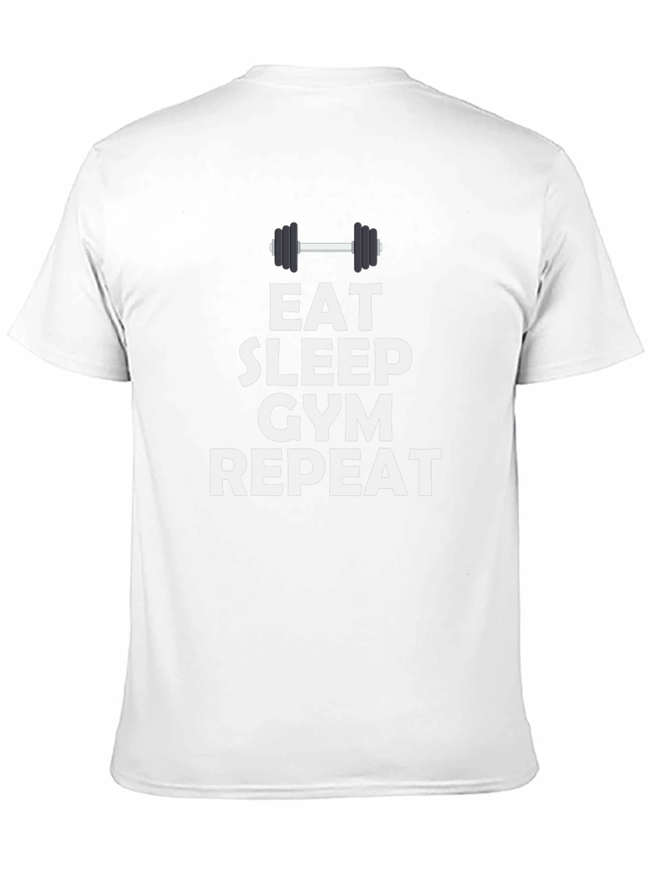 Eat Sleep Gym Repeat Black Graphic Tee