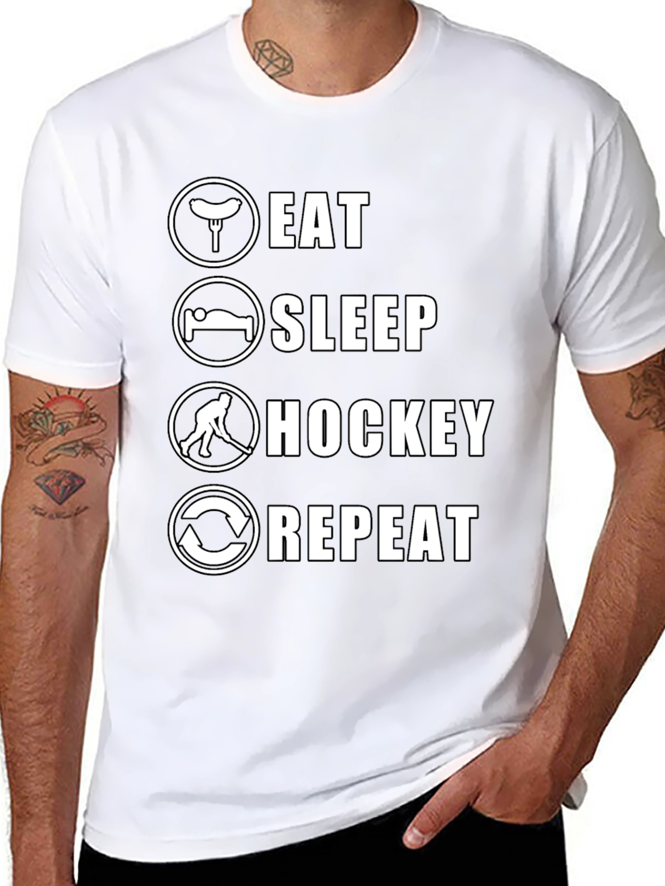Eat Sleep Hockey Repeat T-Shirt