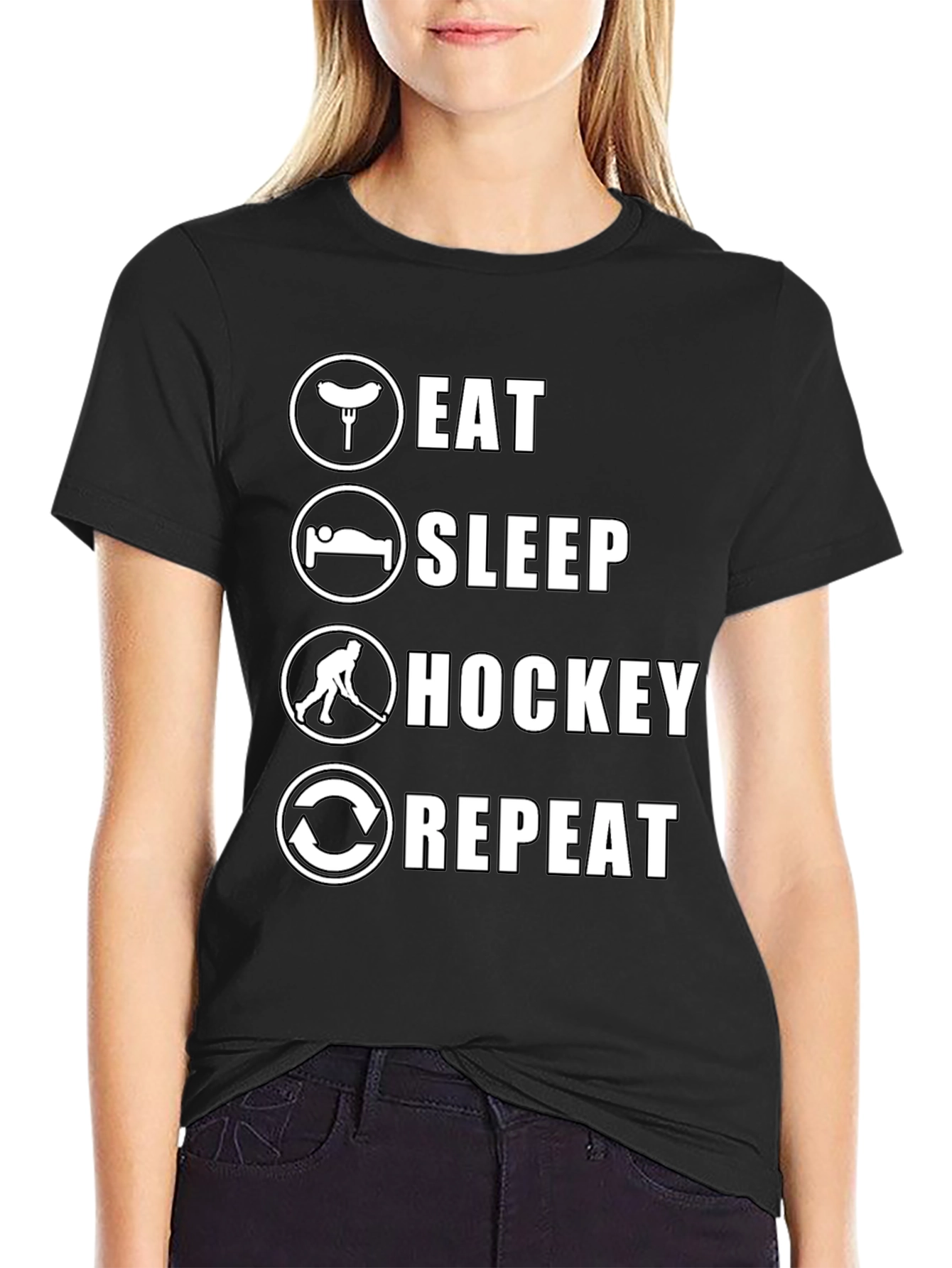 Eat Sleep Hockey Repeat T-Shirt