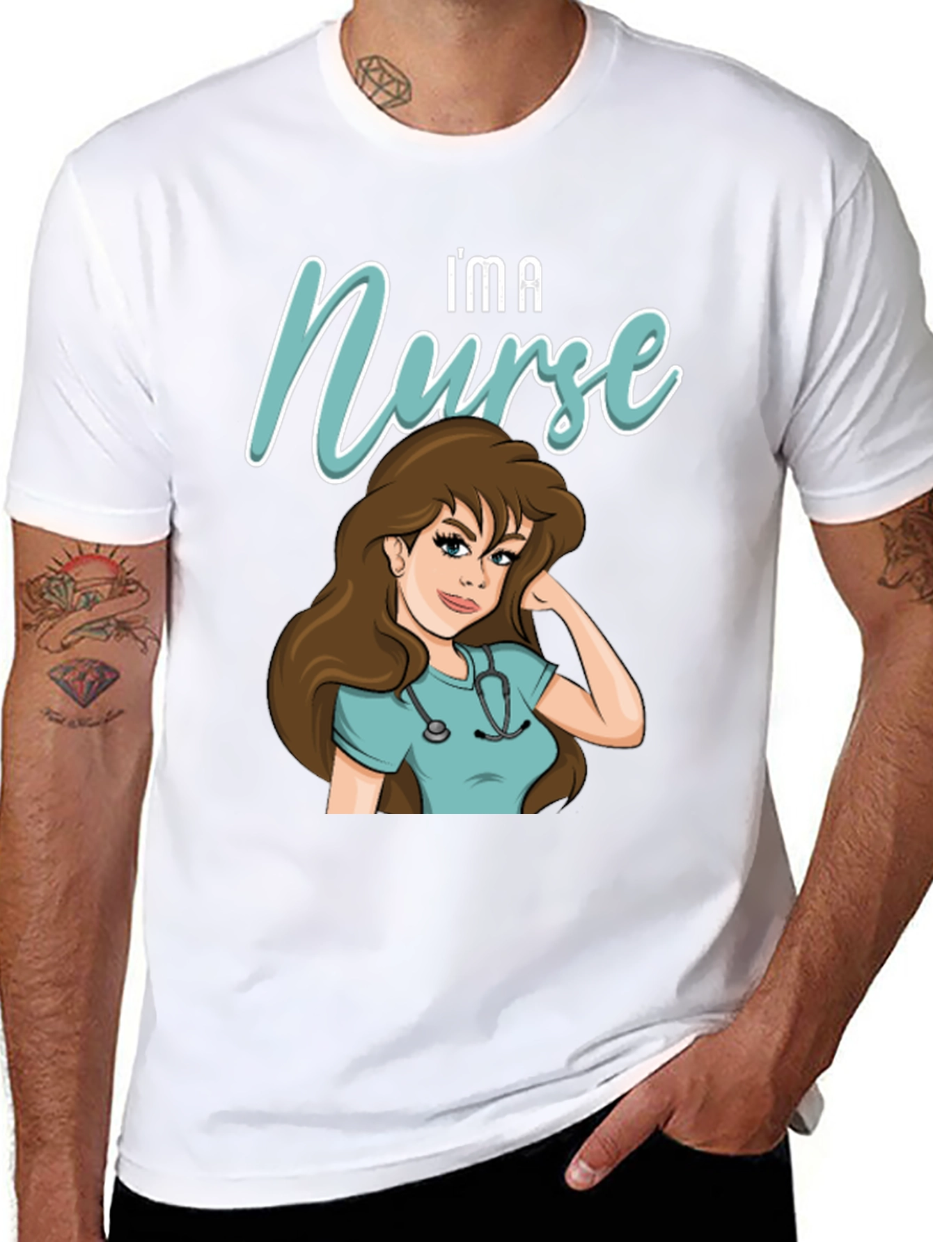Im A Nurse T-Shirt - Cartoon Nurse Graphic Tee