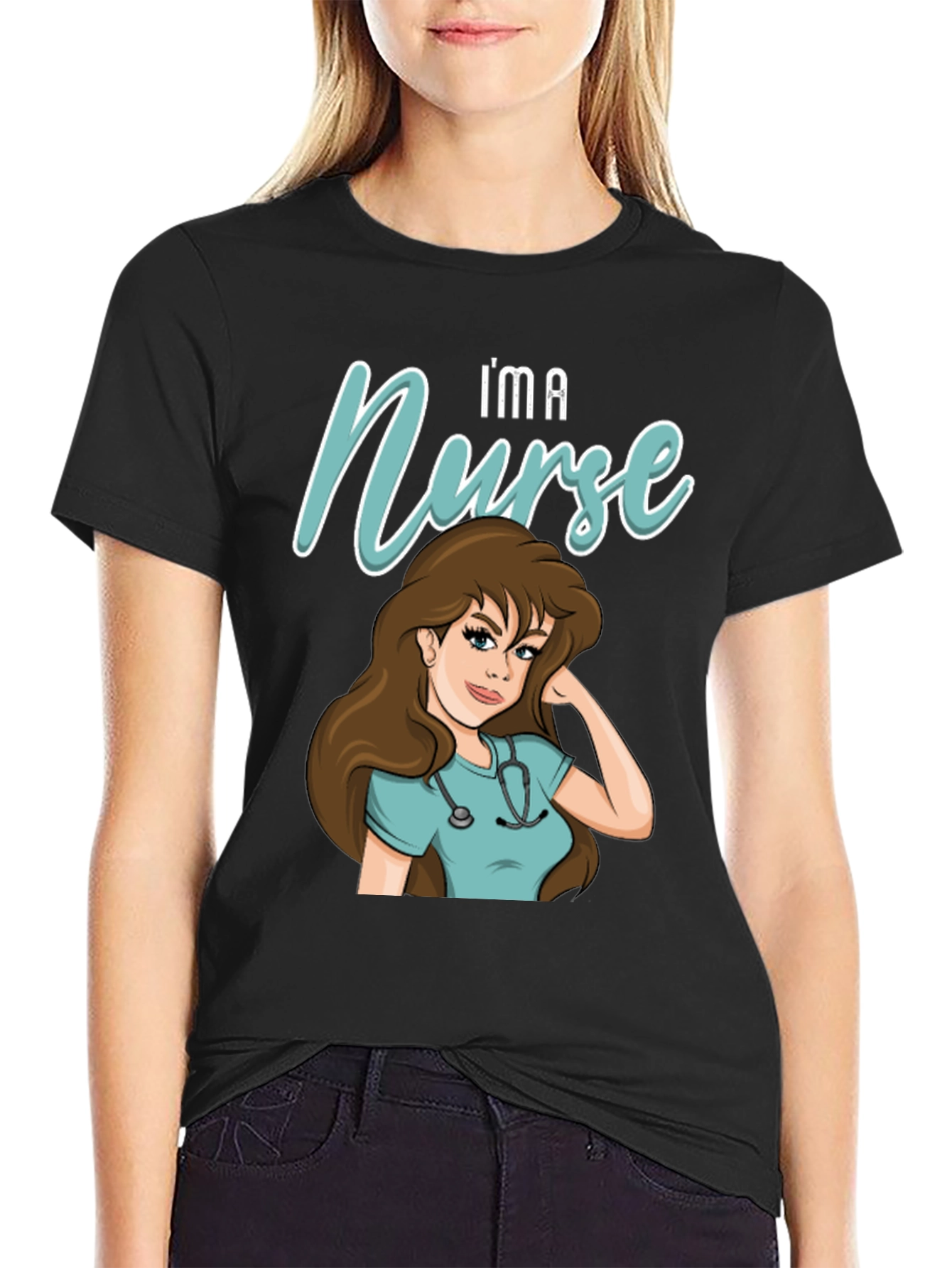 Im A Nurse T-Shirt - Cartoon Nurse Graphic Tee