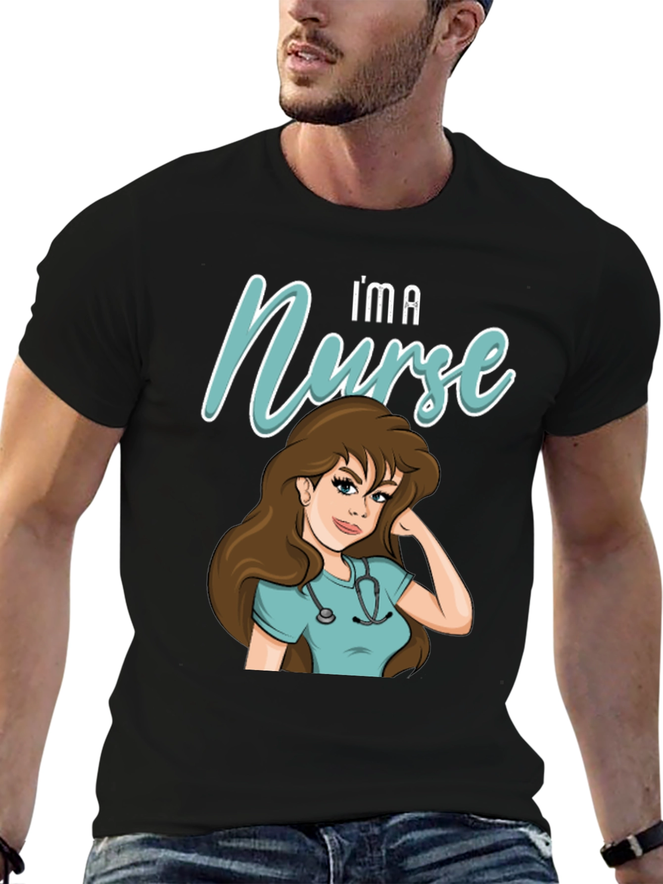 Im A Nurse T-Shirt - Cartoon Nurse Graphic Tee