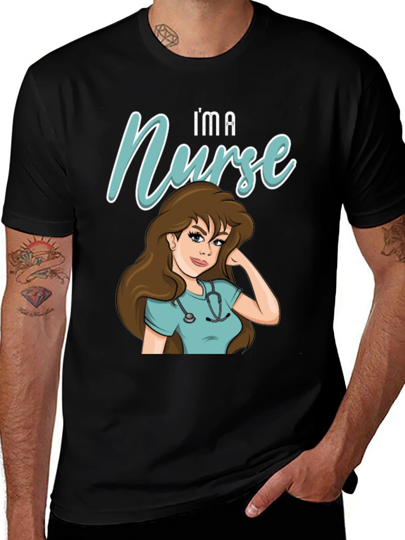 Im A Nurse T-Shirt - Cartoon Nurse Graphic Tee