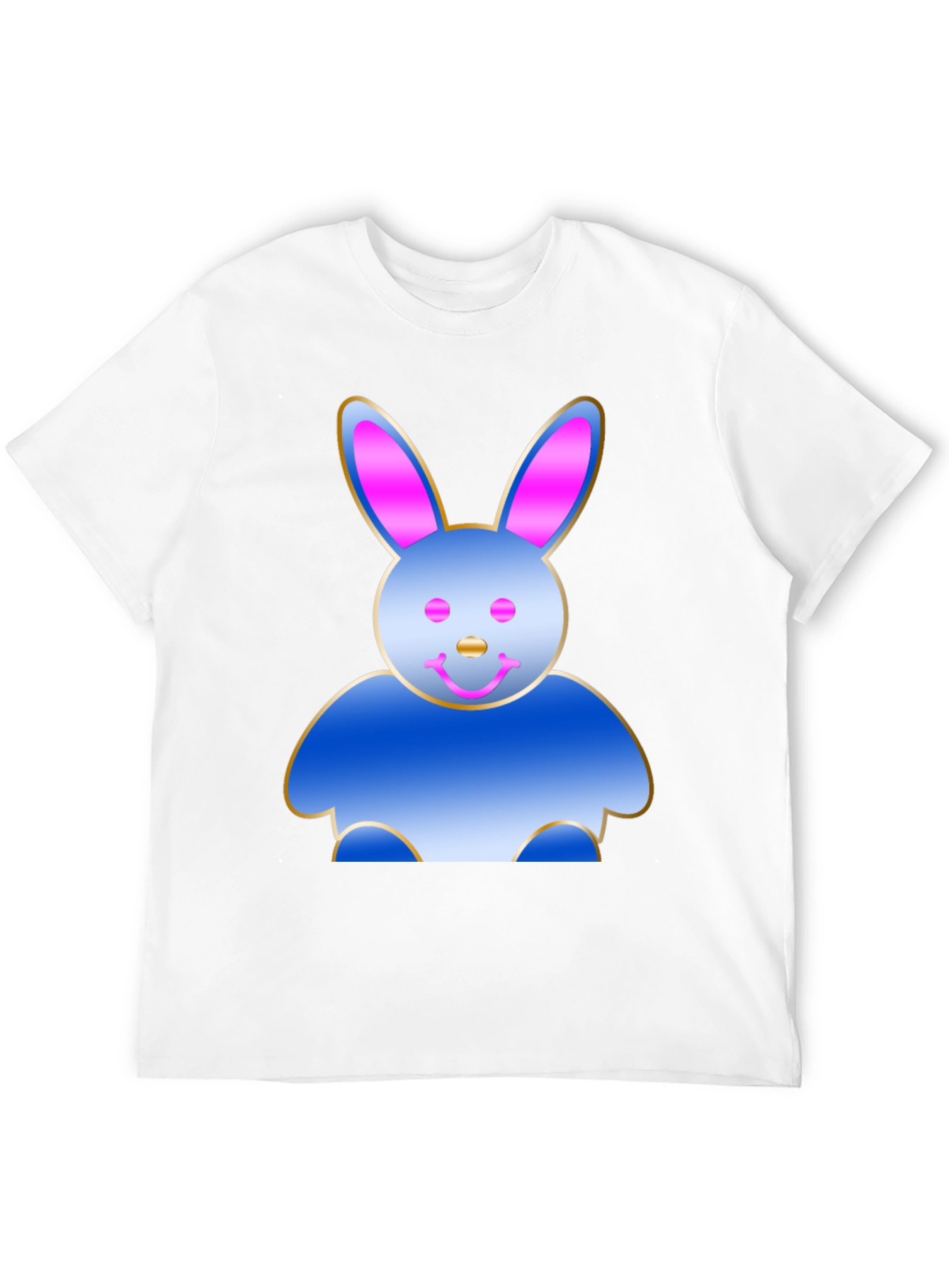 Fun Bunny Graphic T-Shirt - Black Cotton Tee