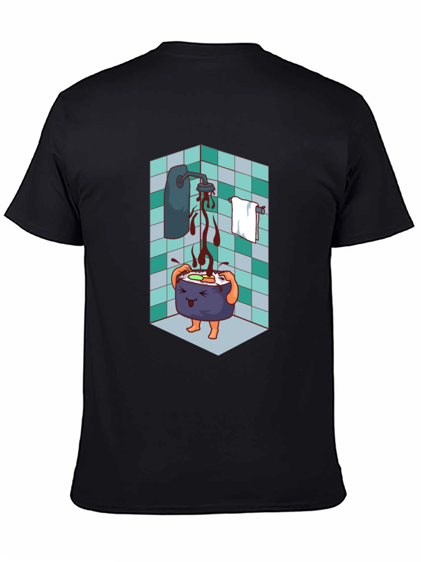Sushi Shower T-Shirt - Funny Cartoon Tee