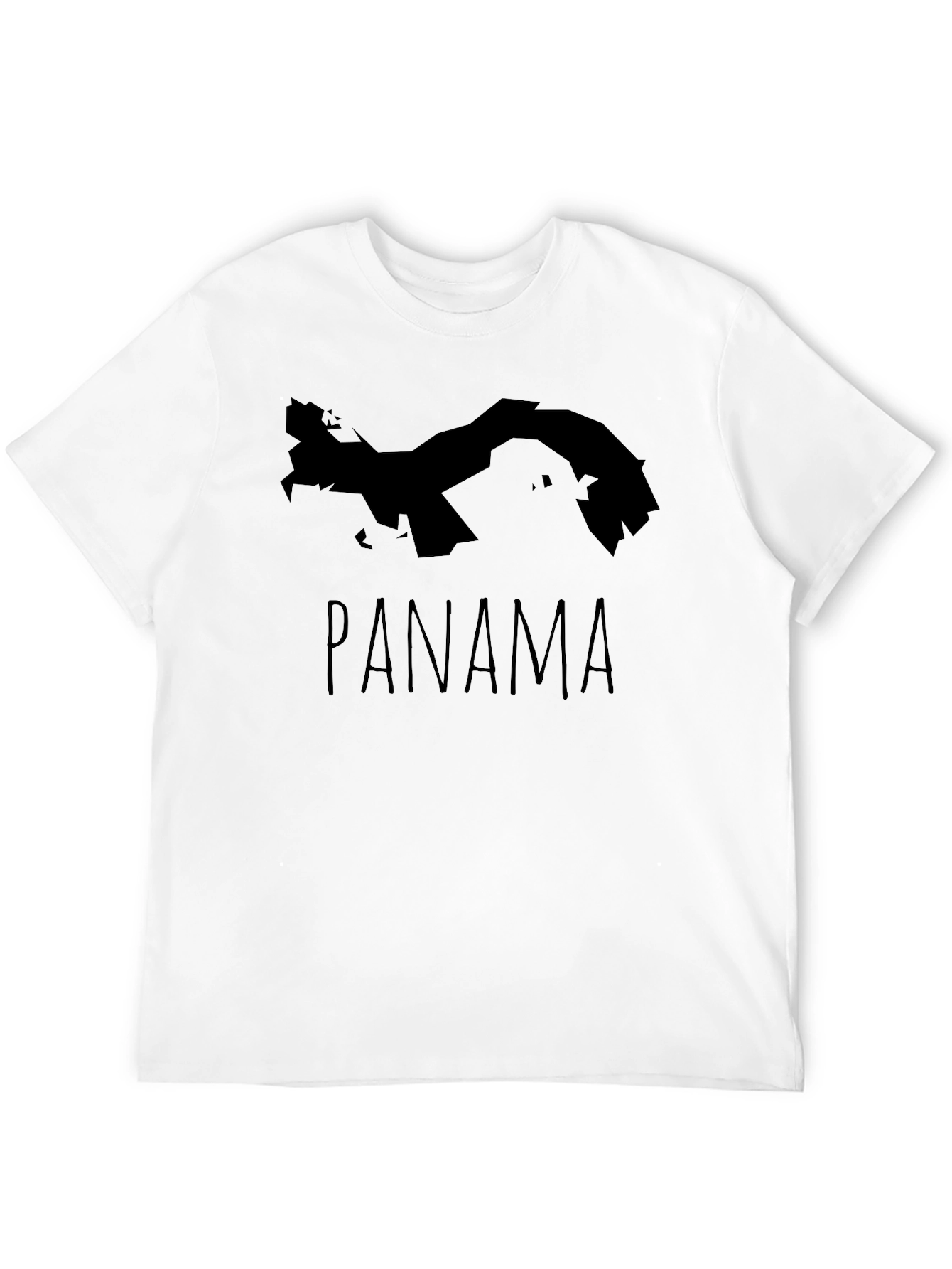 Panama Map Graphic Tee - Stylish Black T-Shirt