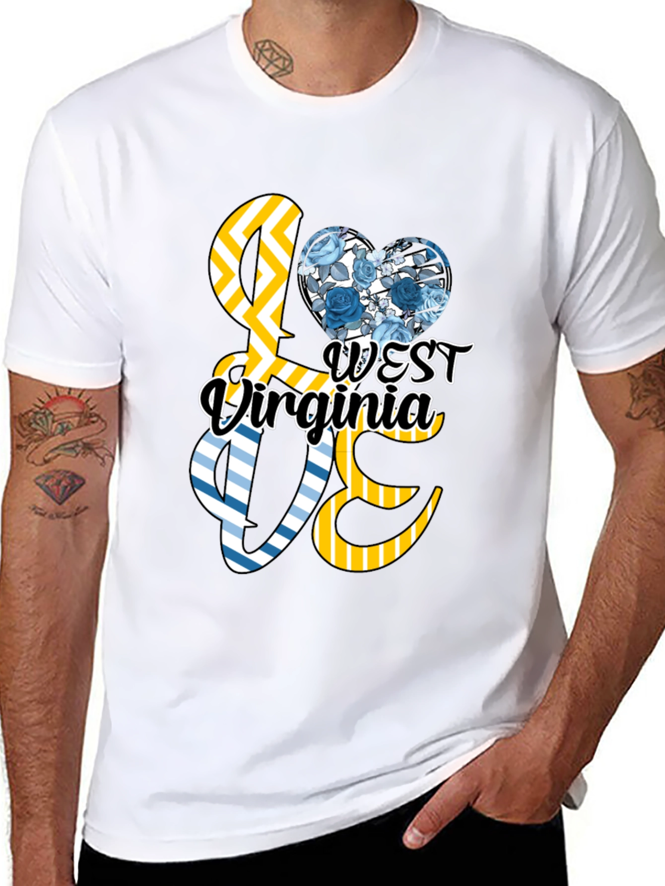West Virginia Floral Love Graphic Tee
