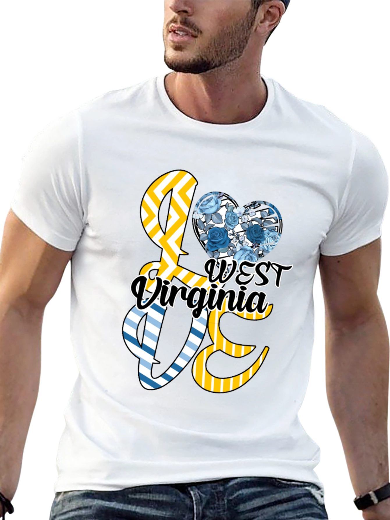 West Virginia Floral Love Graphic Tee