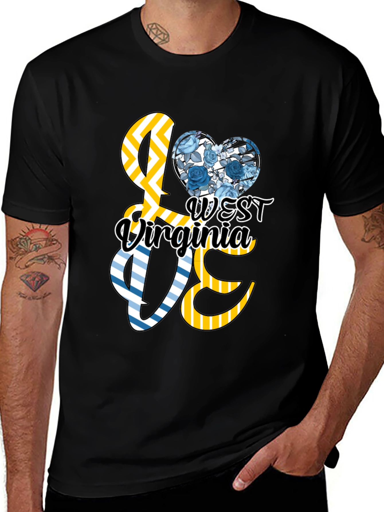 West Virginia Floral Love Graphic Tee