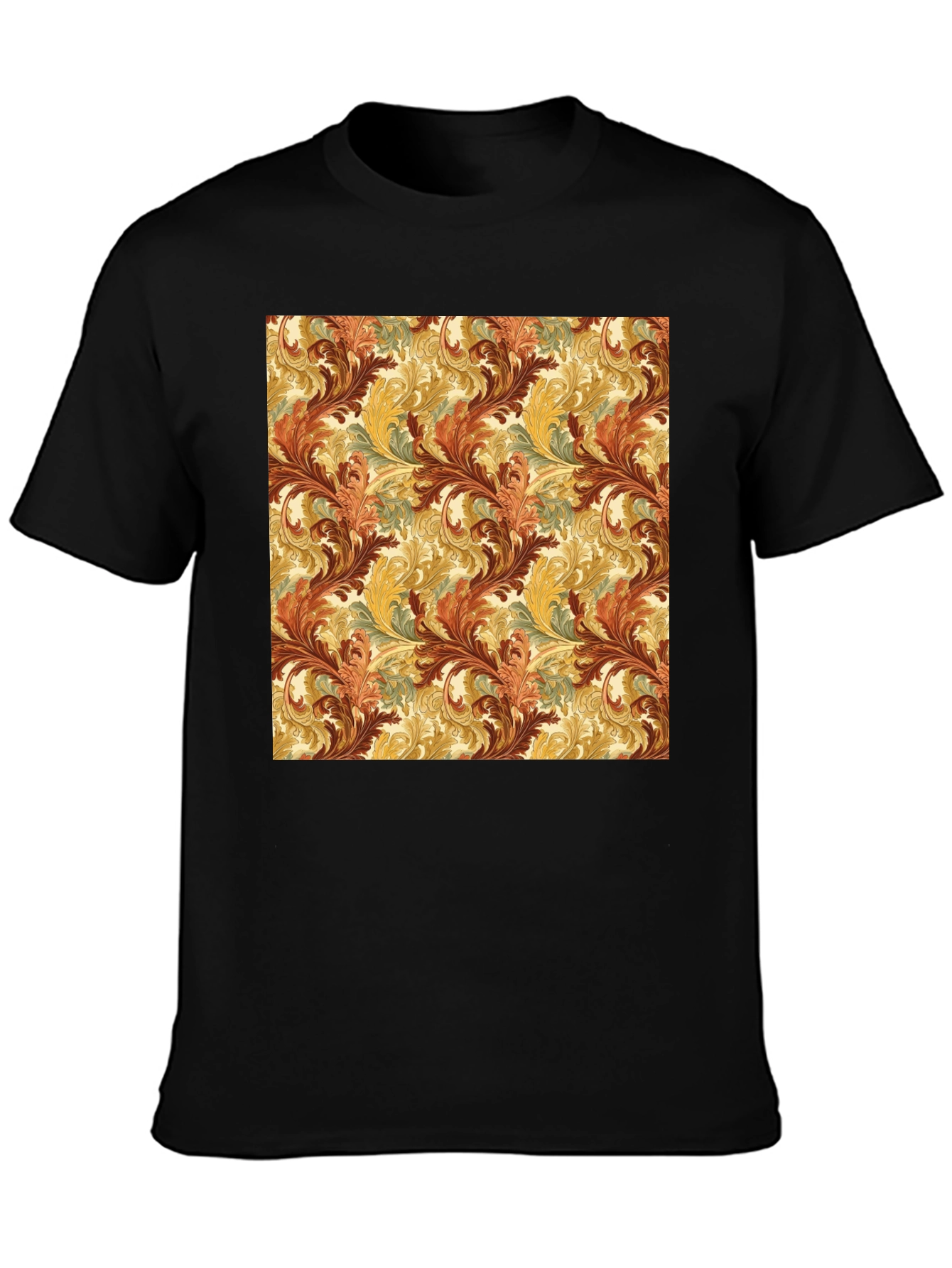 Ornate Scroll Pattern T-Shirt