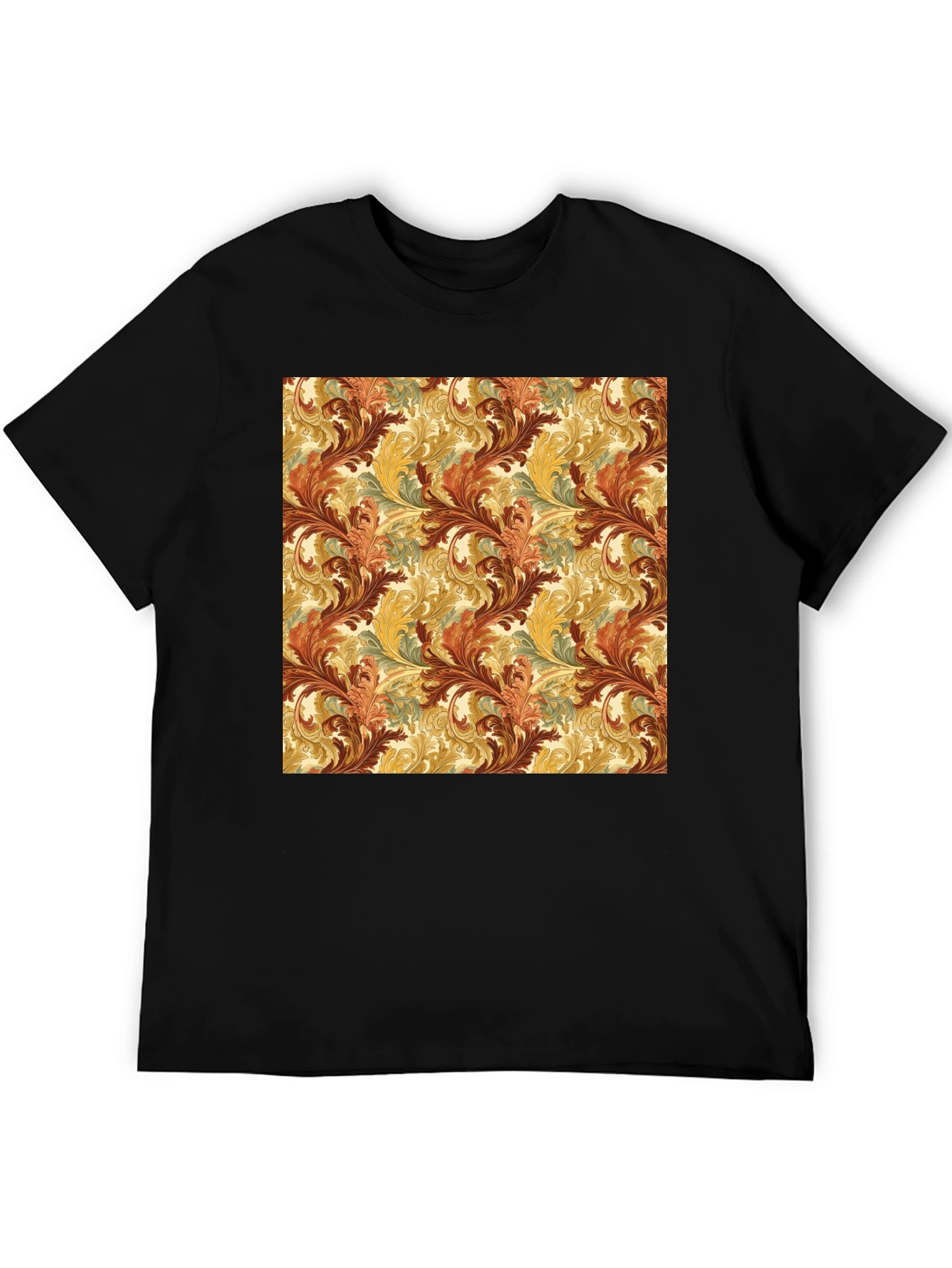 Ornate Scroll Pattern T-Shirt