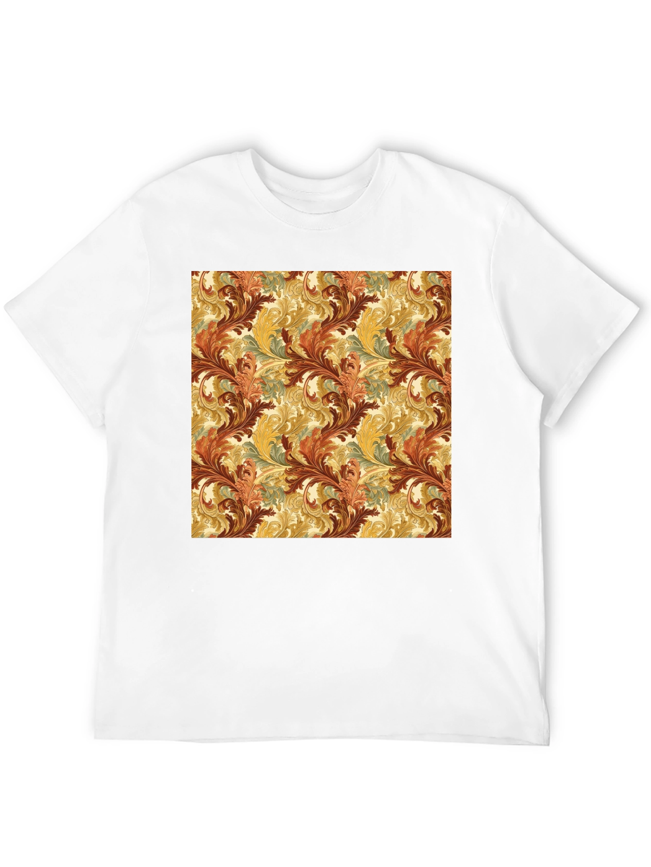 Ornate Scroll Pattern T-Shirt