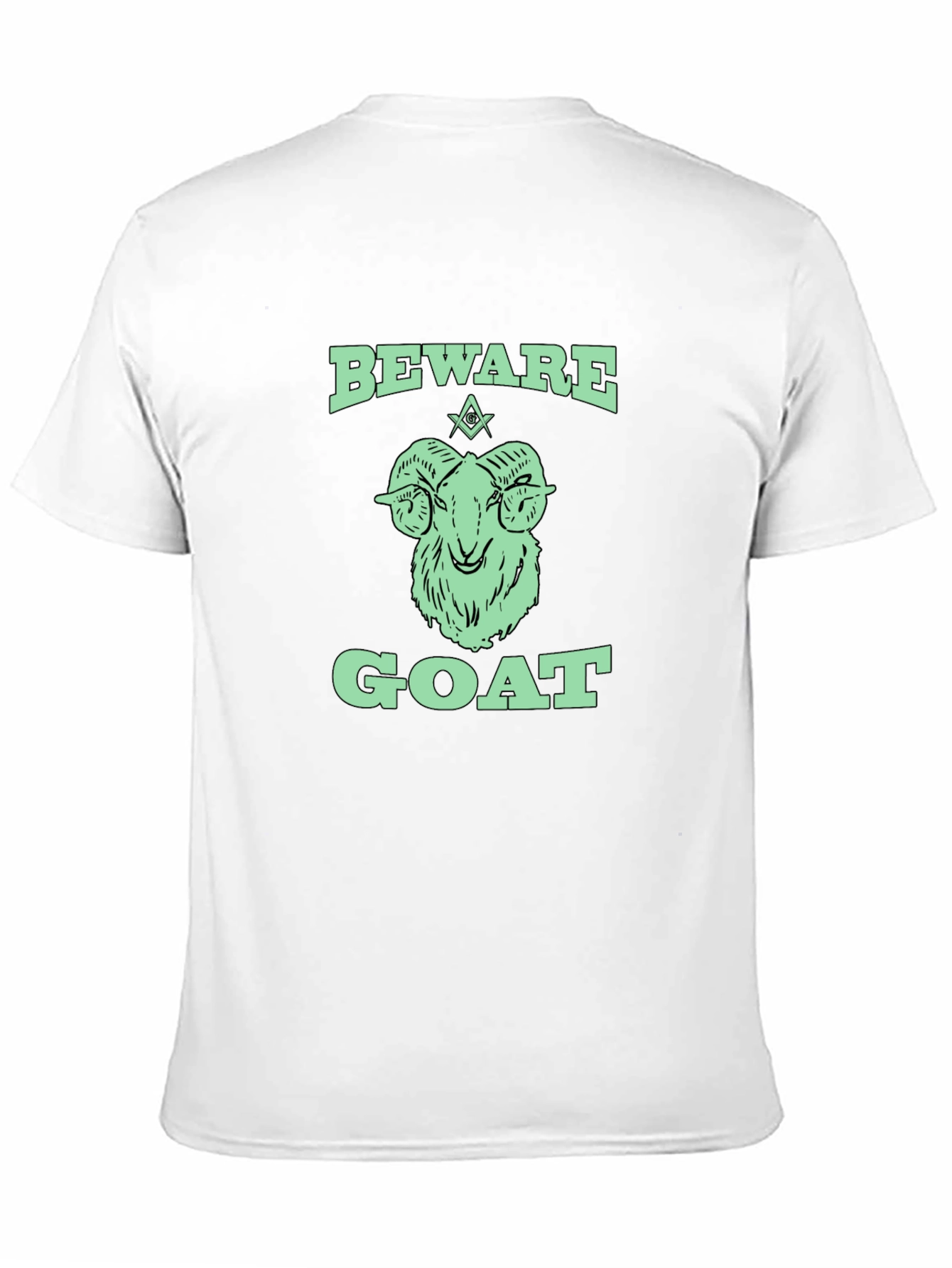 Beware Goat Graphic Tee - Black Cotton T-Shirt