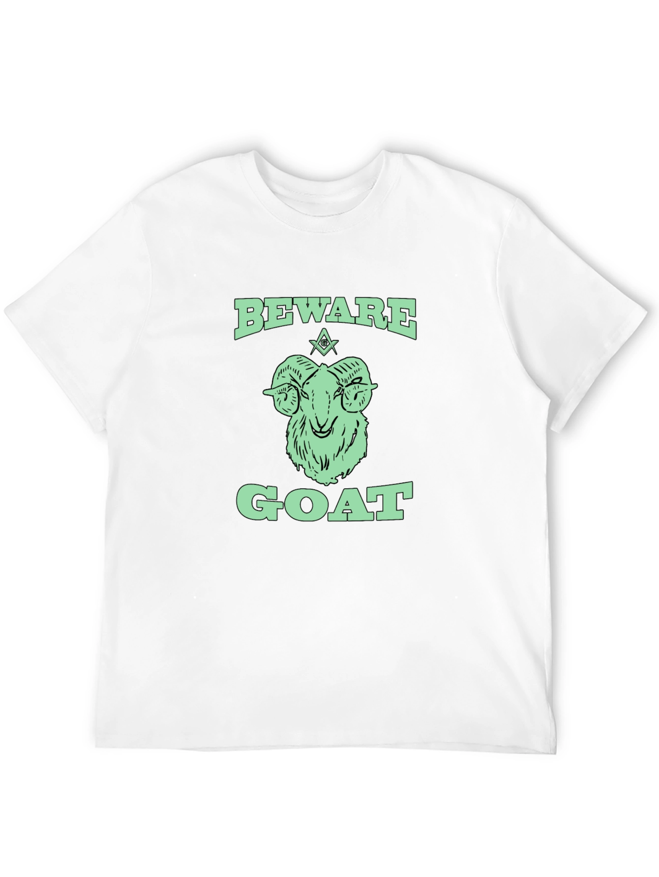 Beware Goat Graphic Tee - Black Cotton T-Shirt