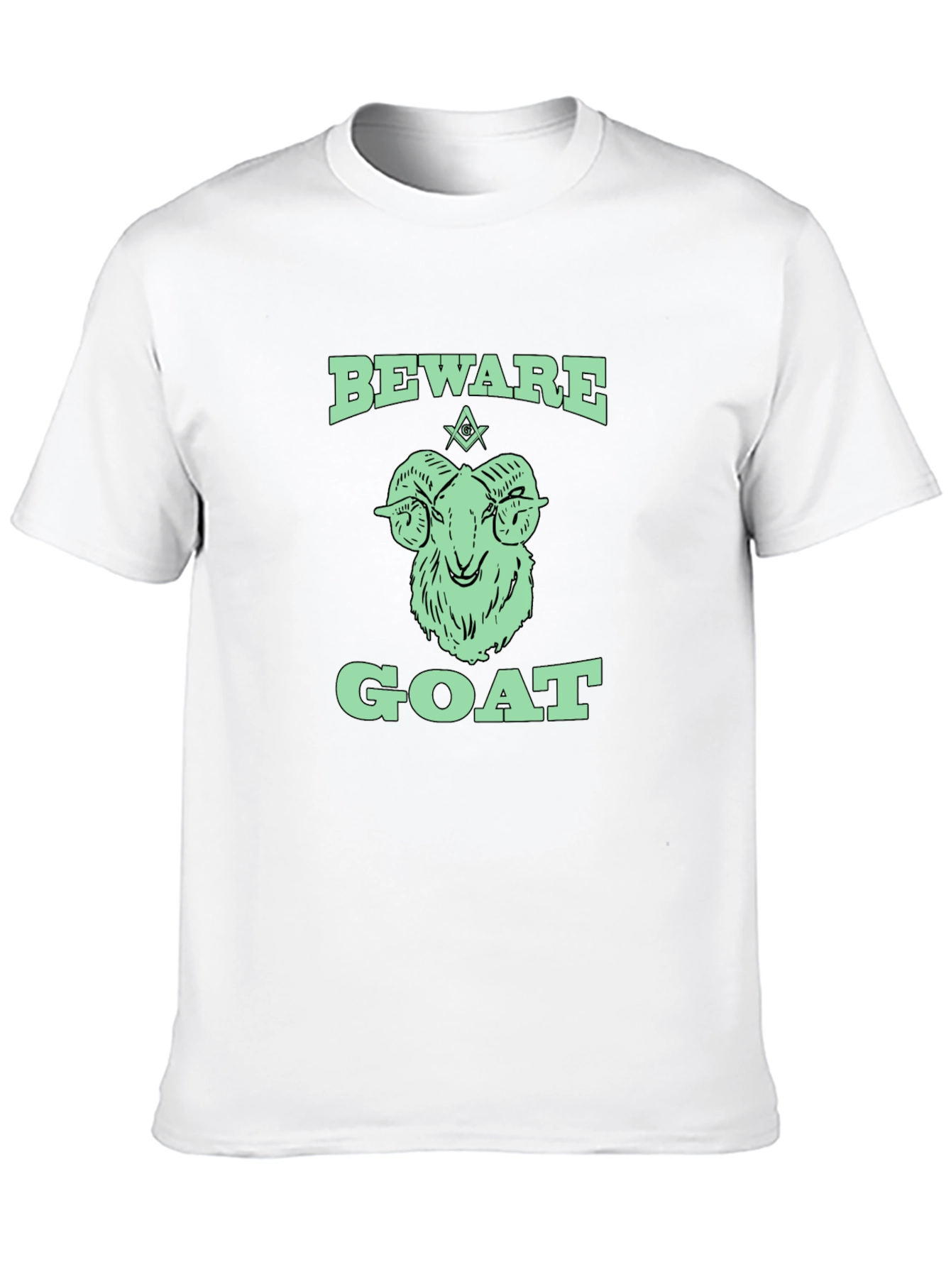 Beware Goat Graphic Tee - Black Cotton T-Shirt