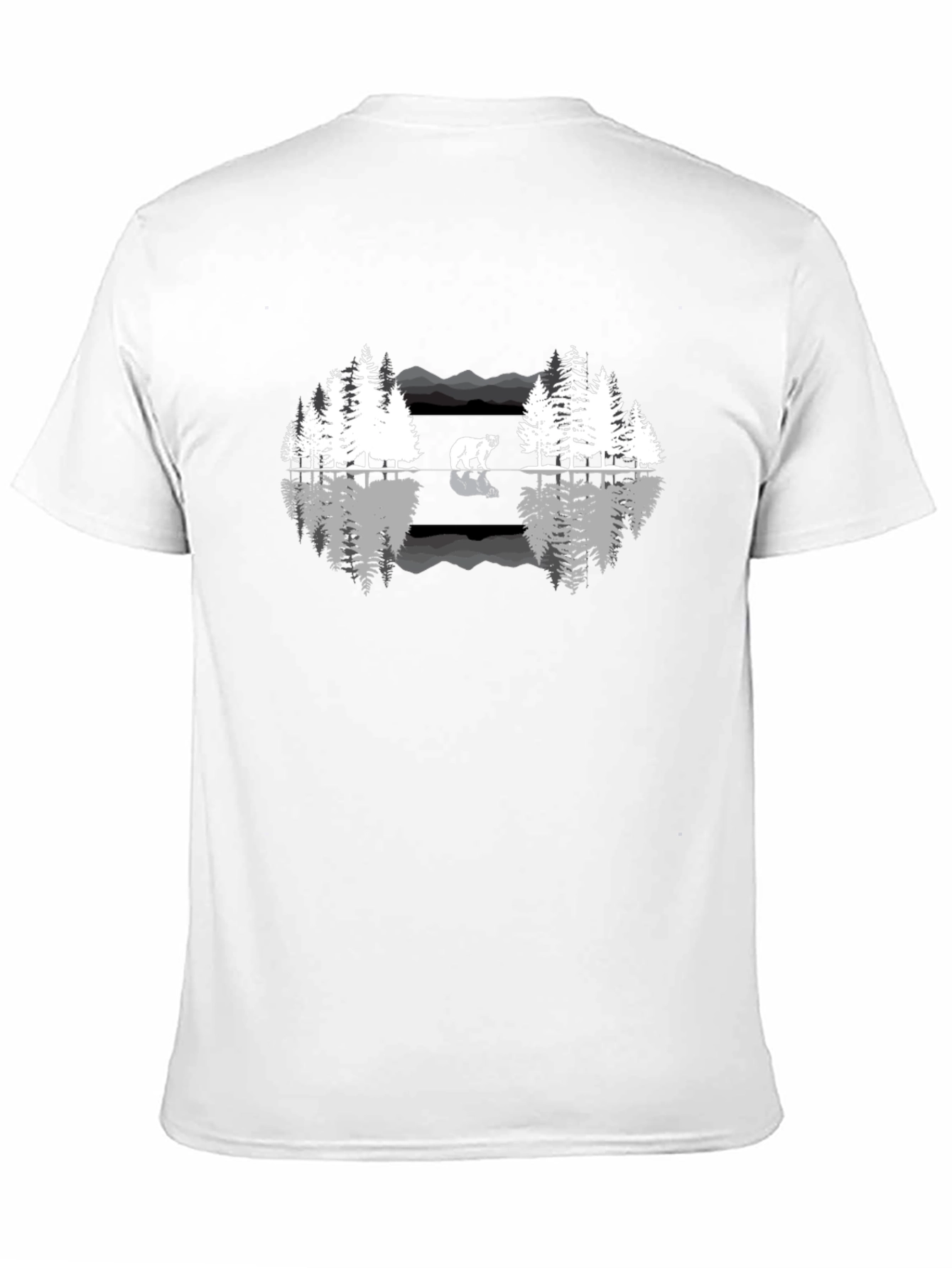 Nature Scene Bear Reflection Graphic Tee