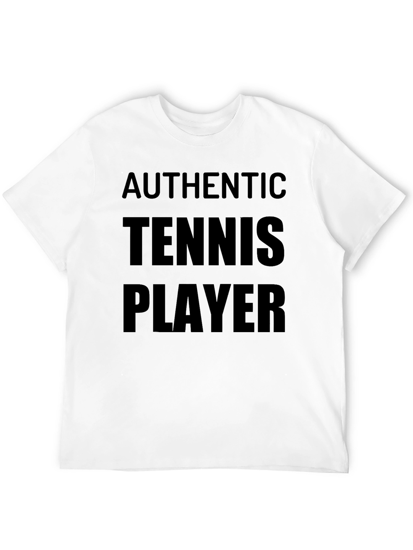 Authentic Tennis Player Black T-Shirt