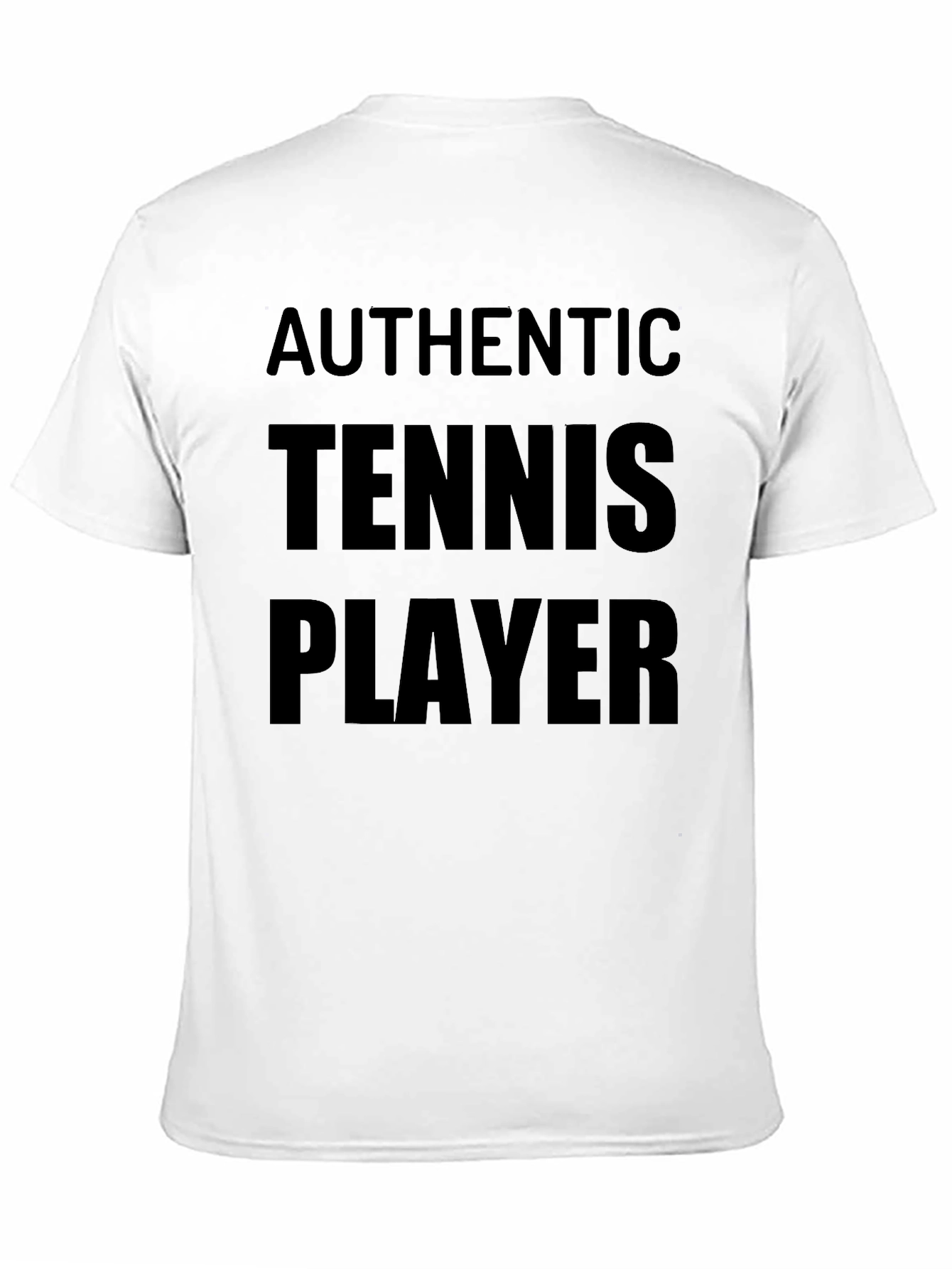 Authentic Tennis Player Black T-Shirt