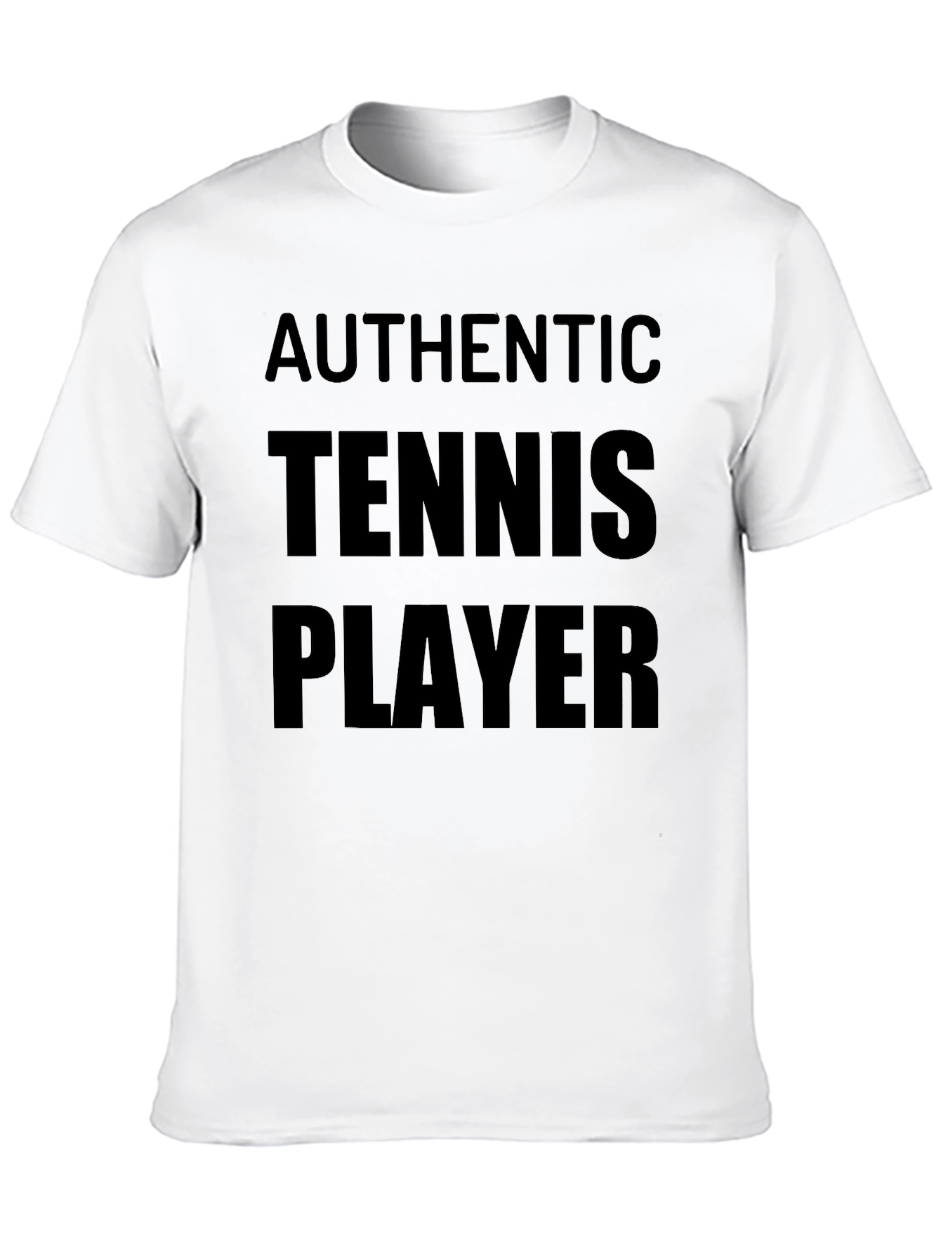 Authentic Tennis Player Black T-Shirt