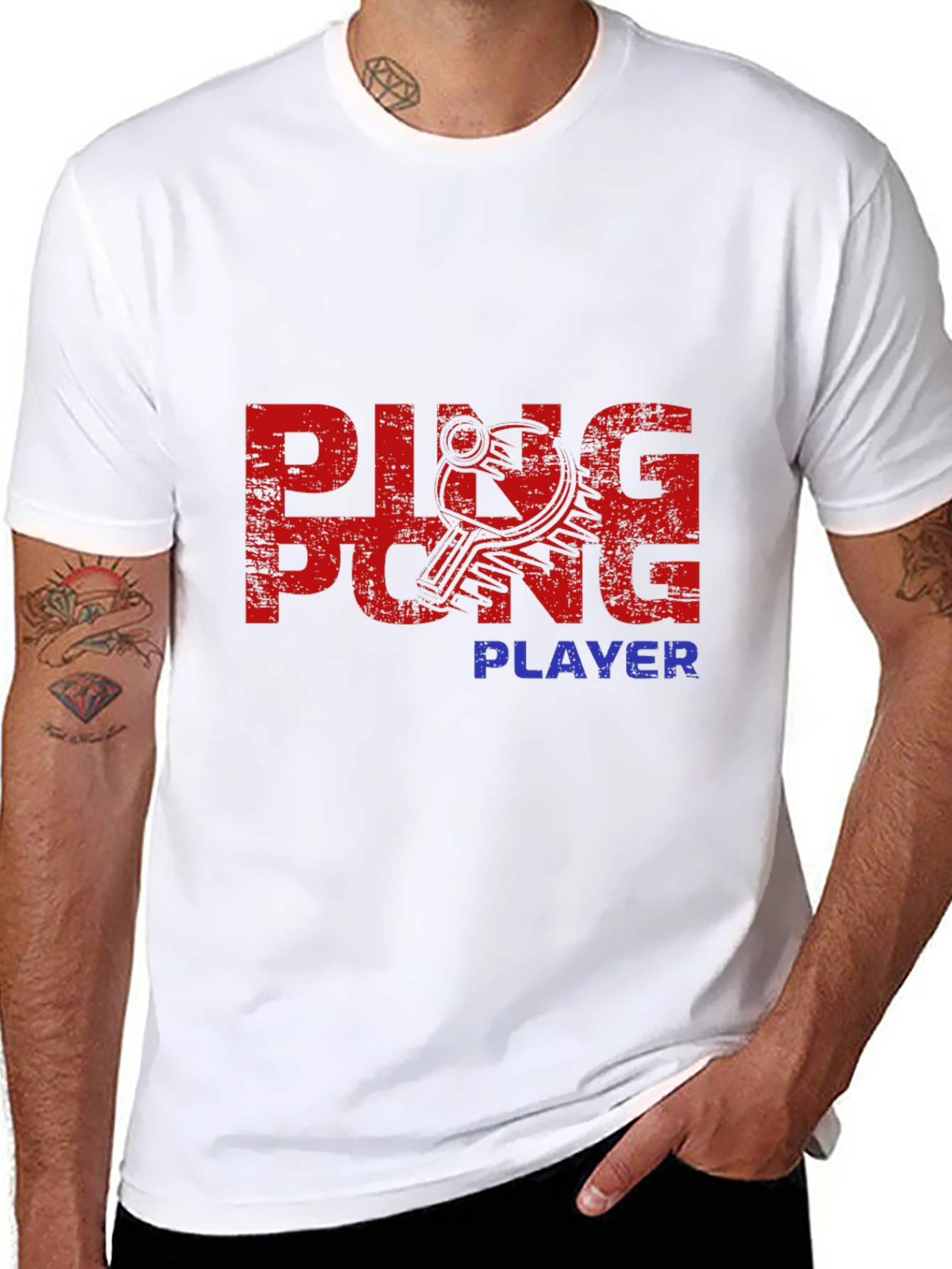 Ping Pong Player Graphic Tee - Stylish & Unique